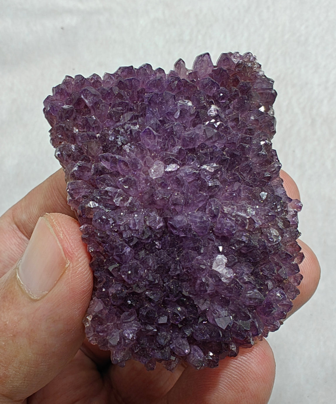 Single Beautiful Drusy Amethyst crystals Cluster with beautiful purple color 89 grams