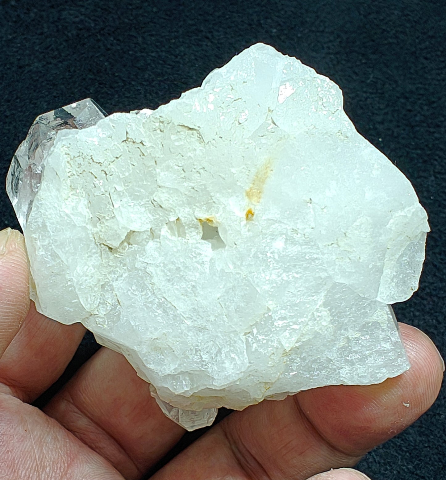 An amazing specimen of terminated Quartz Crystals cluster 187 grams