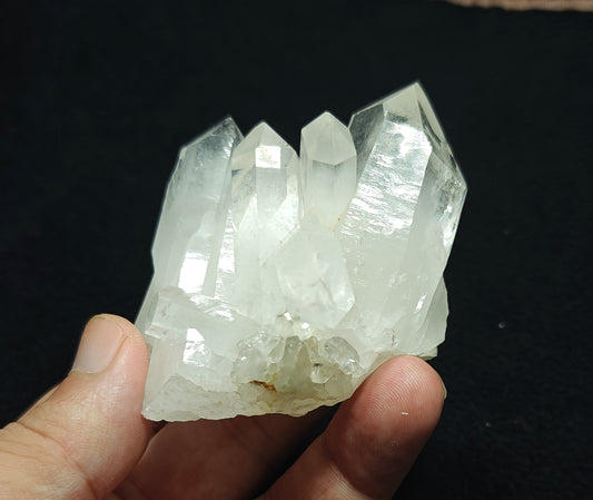 An amazing specimen of terminated Quartz Crystals cluster 187 grams