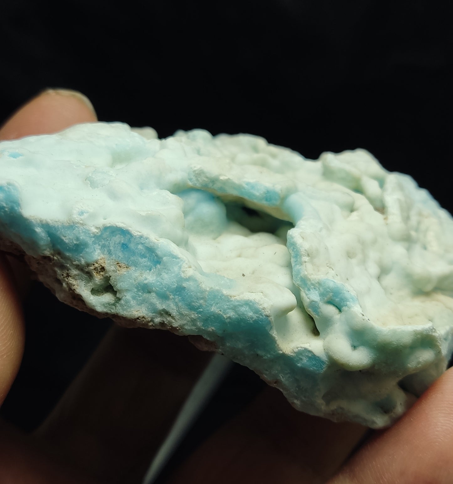 Natural blue aragonite specimen 165 grams