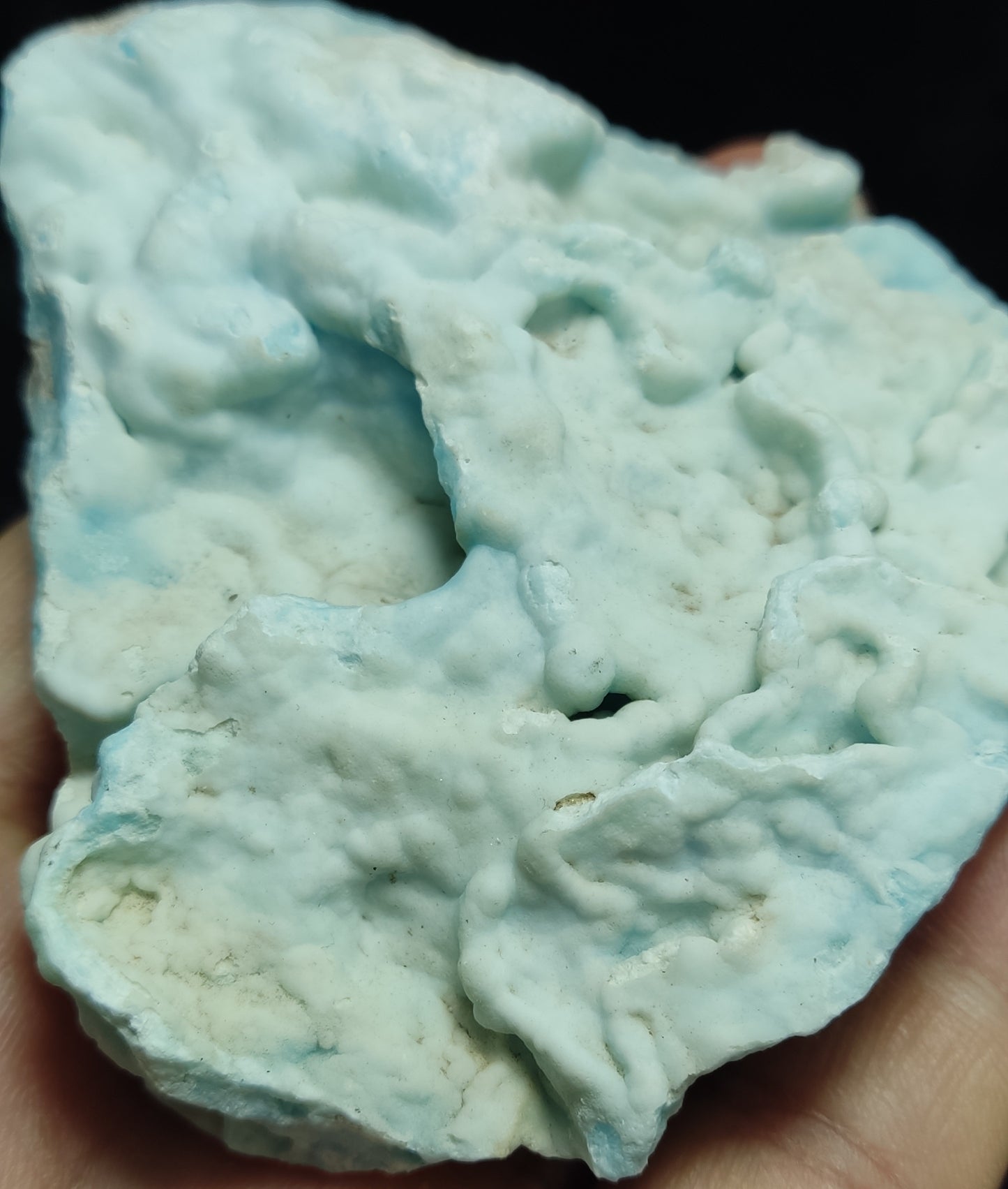 Natural blue aragonite specimen 165 grams