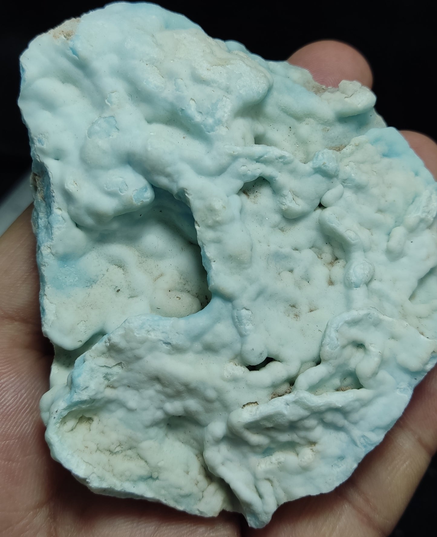 Natural blue aragonite specimen 165 grams