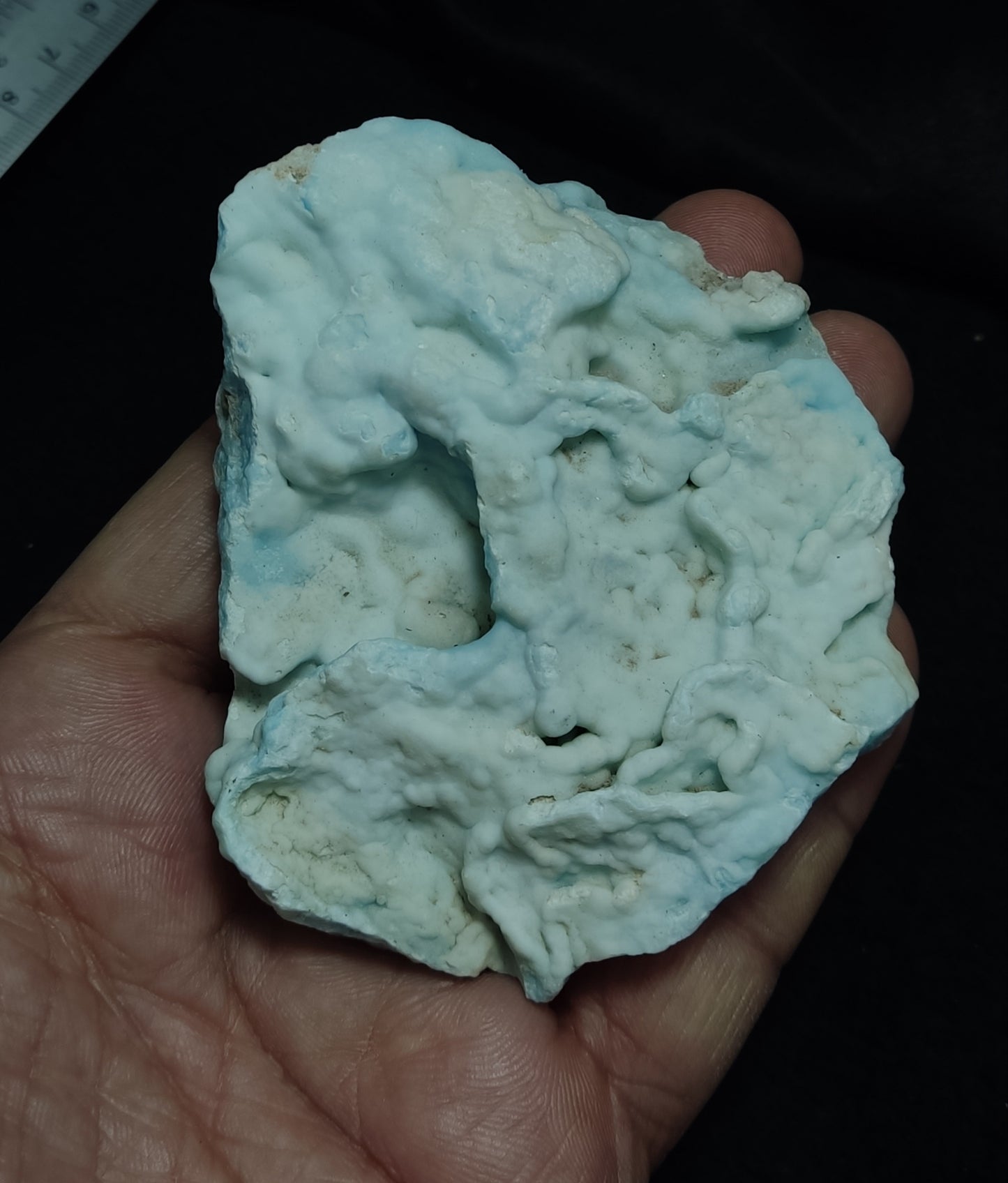 Natural blue aragonite specimen 165 grams