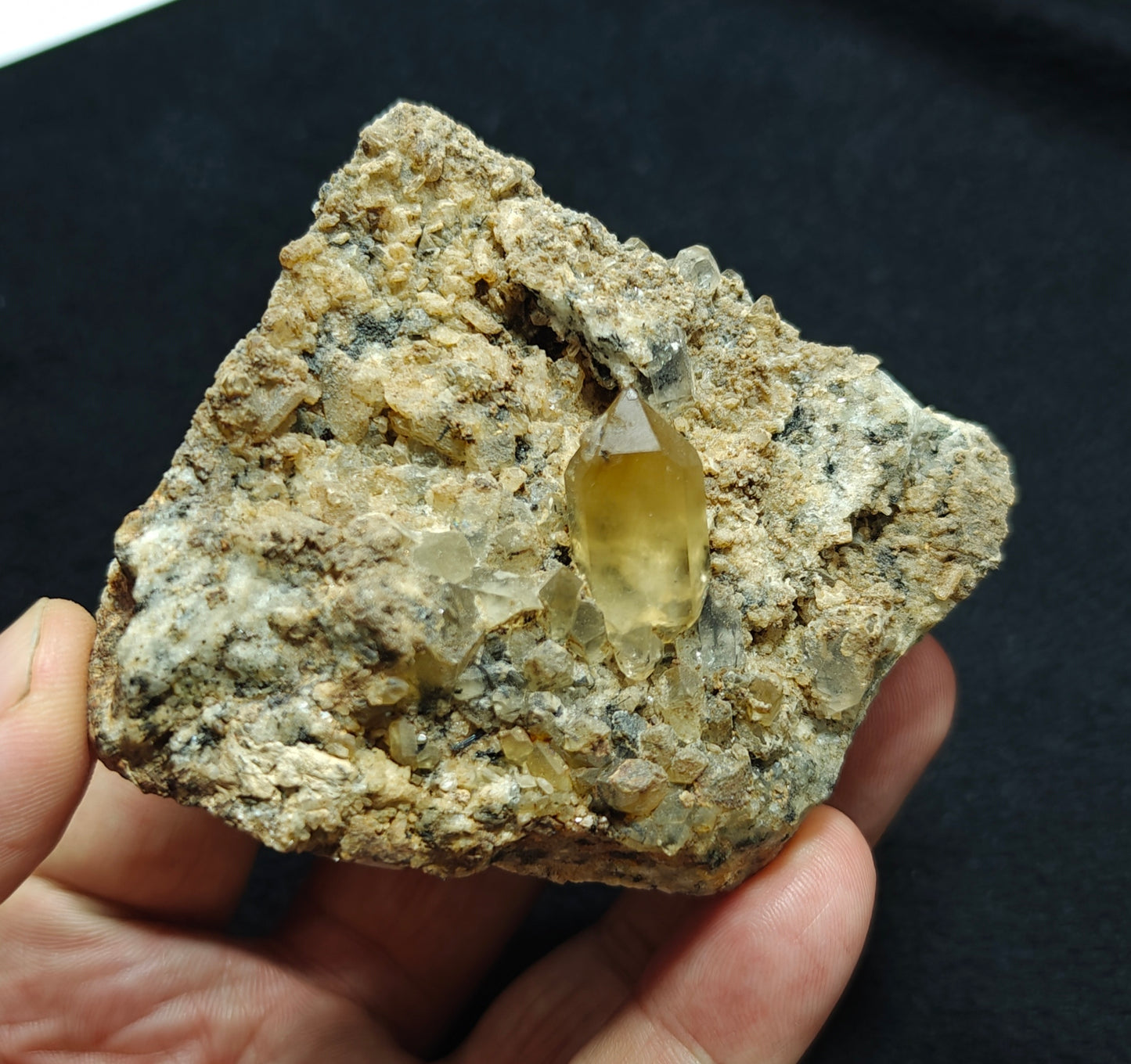 Astrophyllite Quartz Crystals on matrix 197 grams