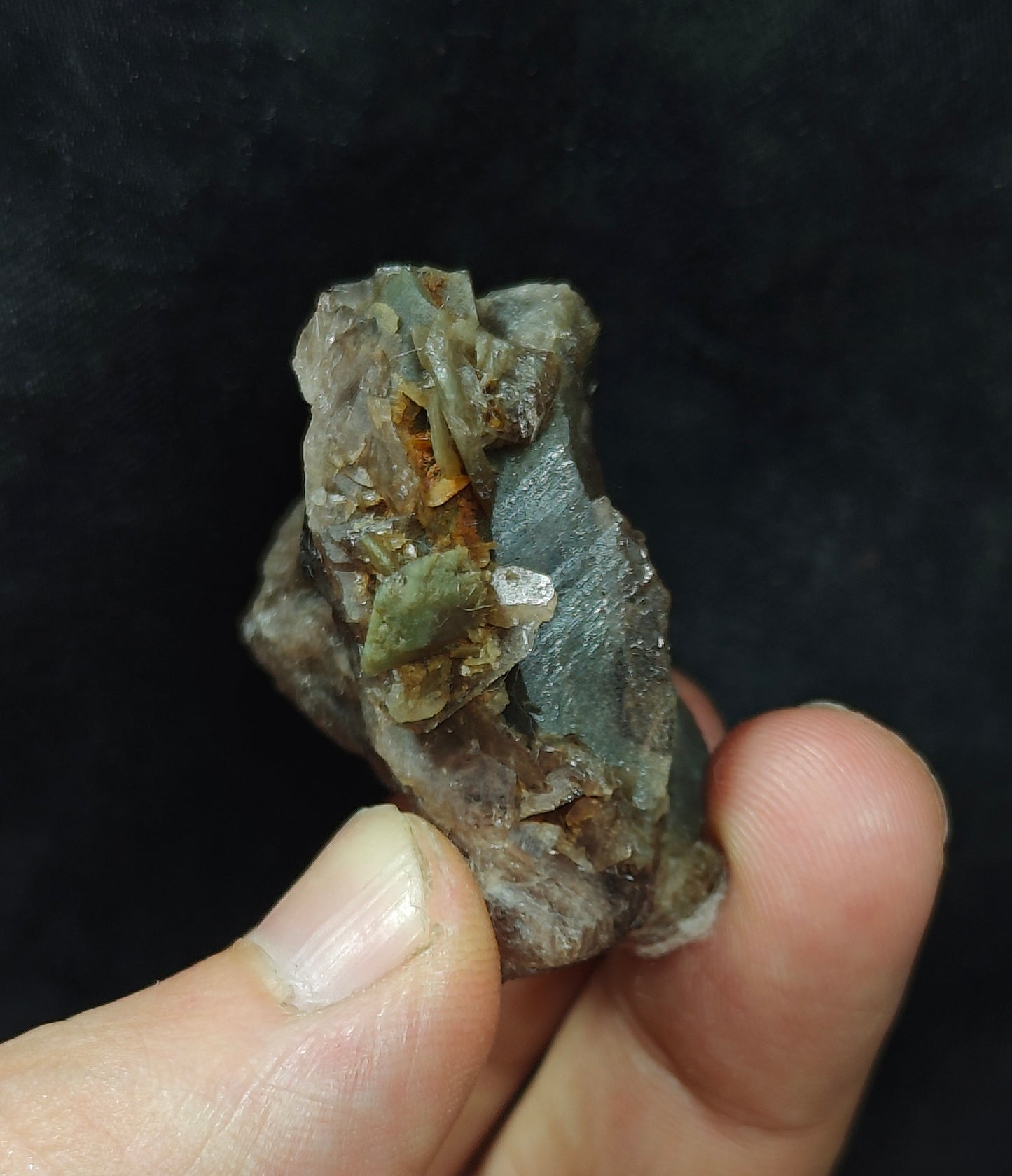 Axinite crystal cluster 38 grams