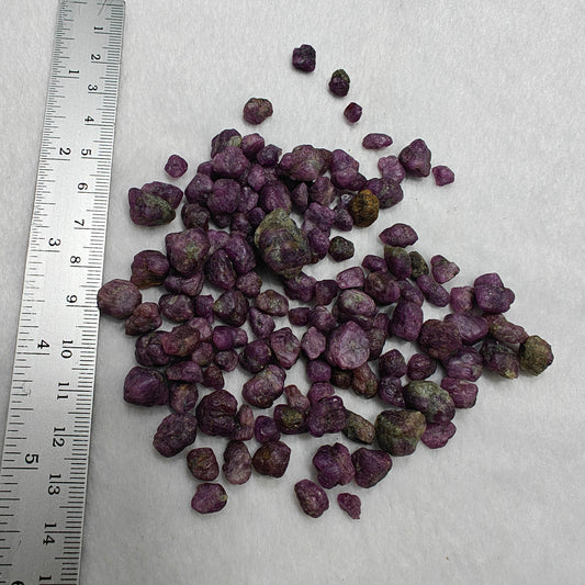 Natural ruby corundum crystals 100 grams