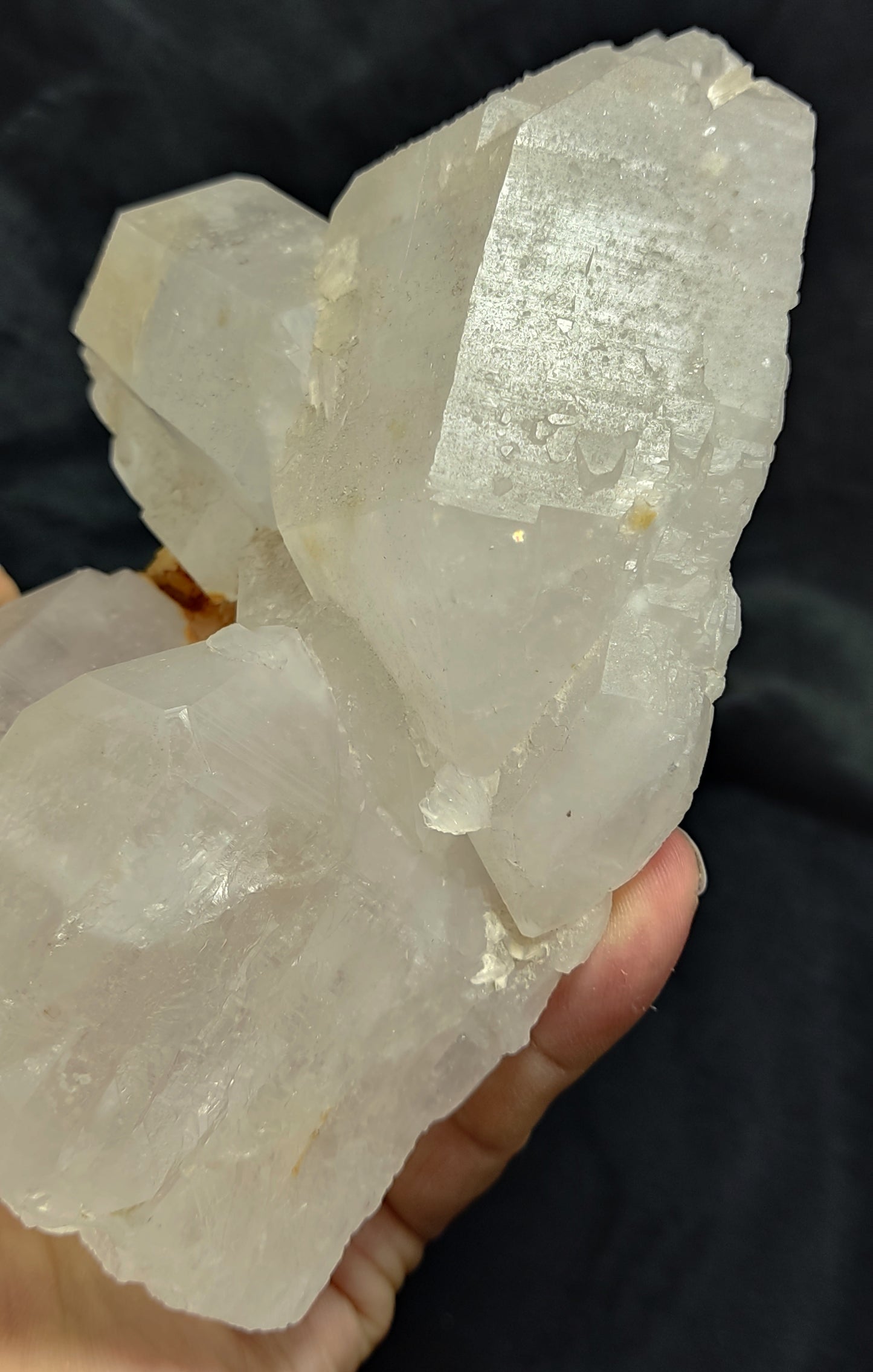 Natural Gwindel Quartz Cluster 950 grams