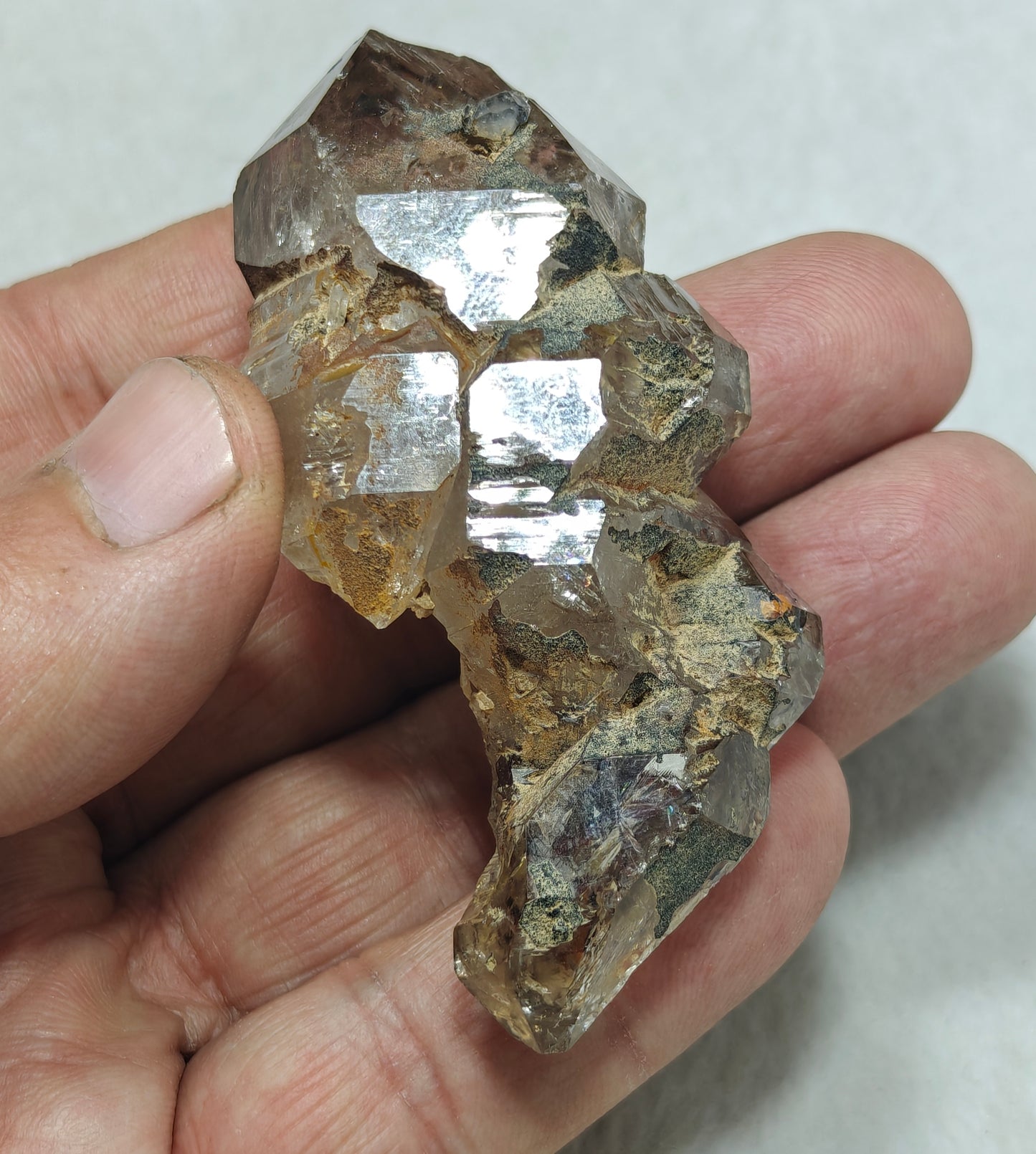 Natural skeletal quartz crystal 65 grams