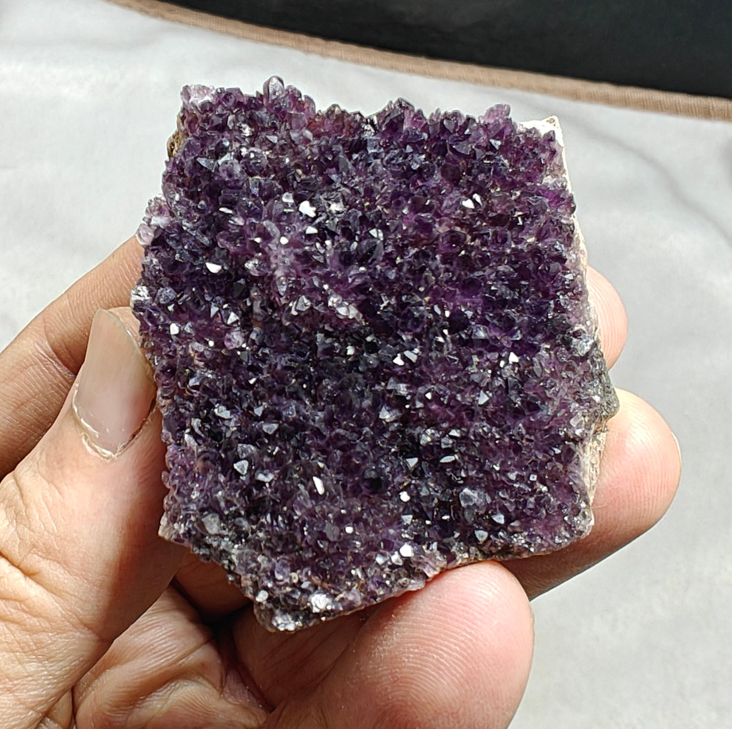 Drusy Amethyst crystals Cluster 73 grams