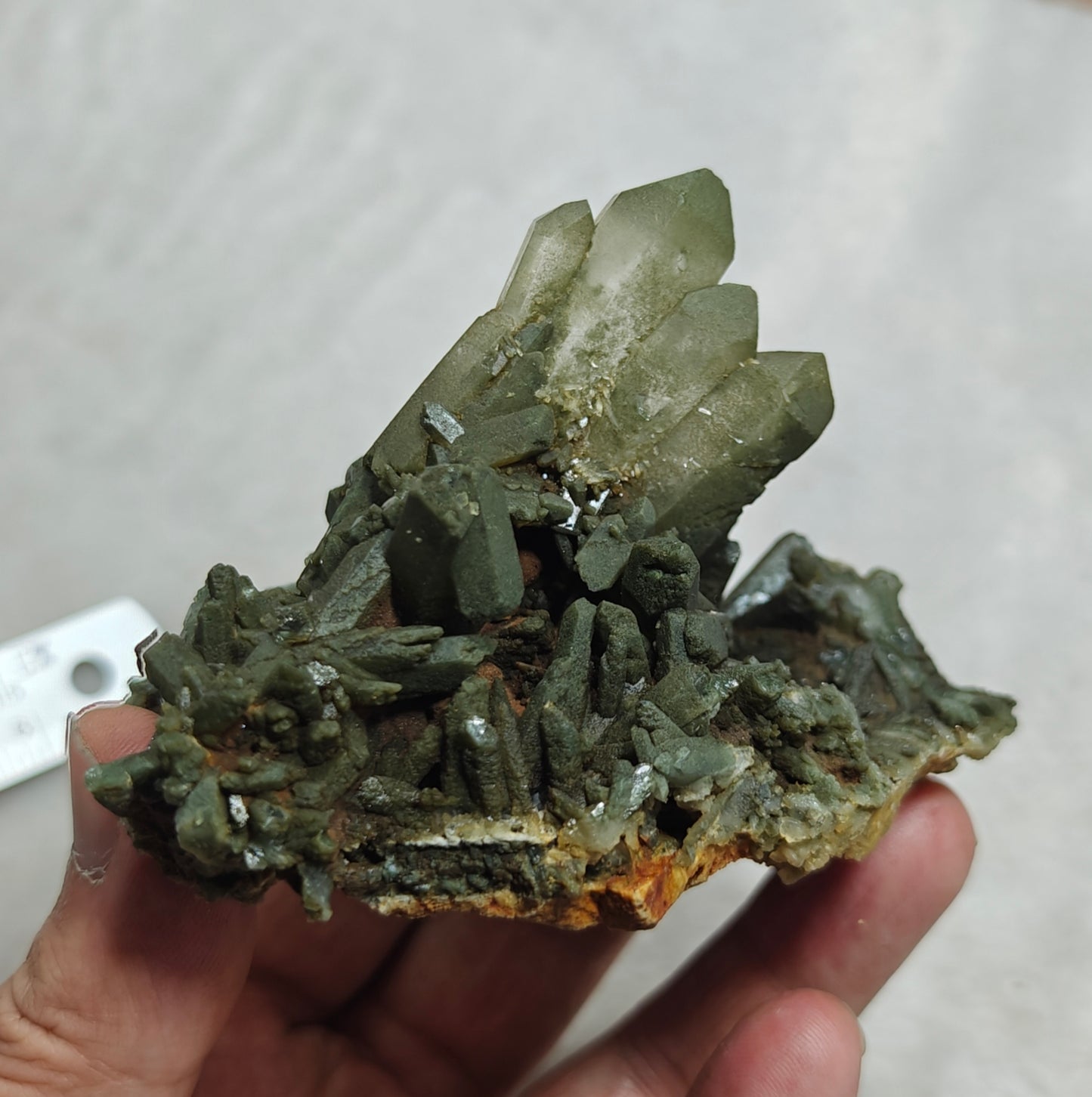 Natural chlorite quartz cluster 200 grams