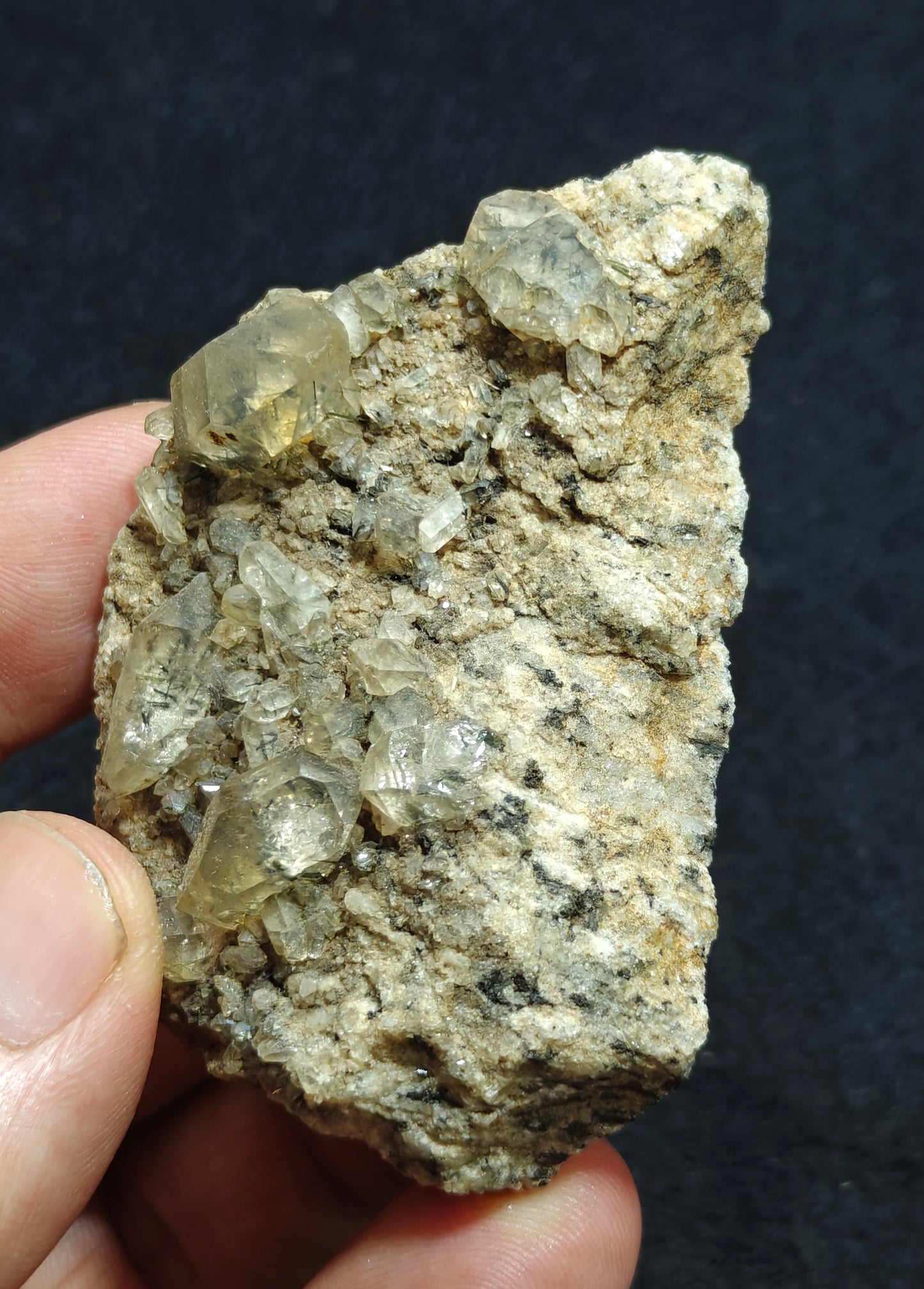 aegirine included Quartz Crystals cluster 95 grams