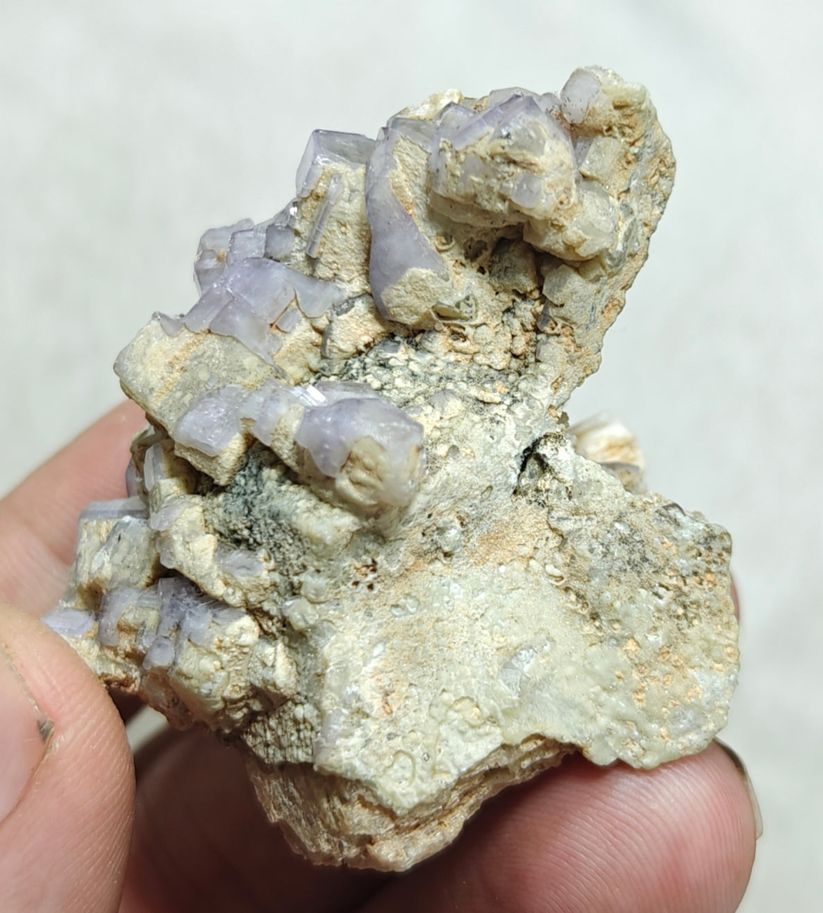 An amazing specimen of purple Apatite crystals on matrix 57 grams