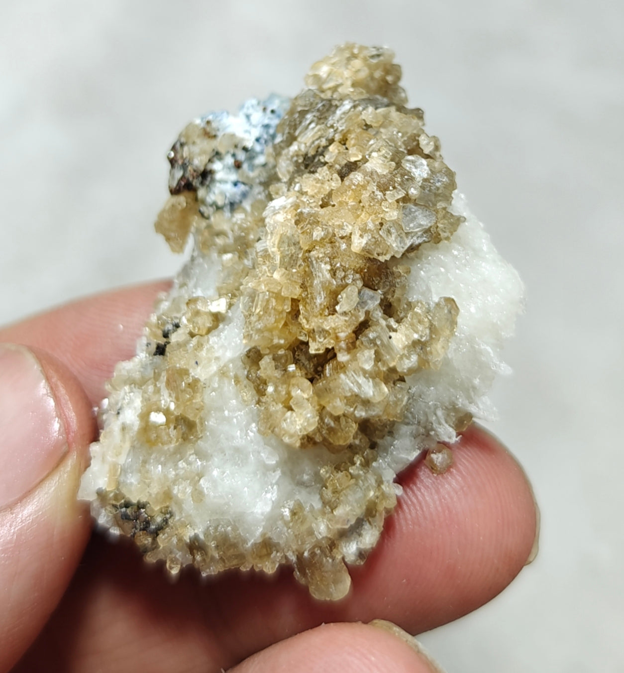 Afghanite Fluorescent in matrix with some pyrite and phlogopite 25 grams