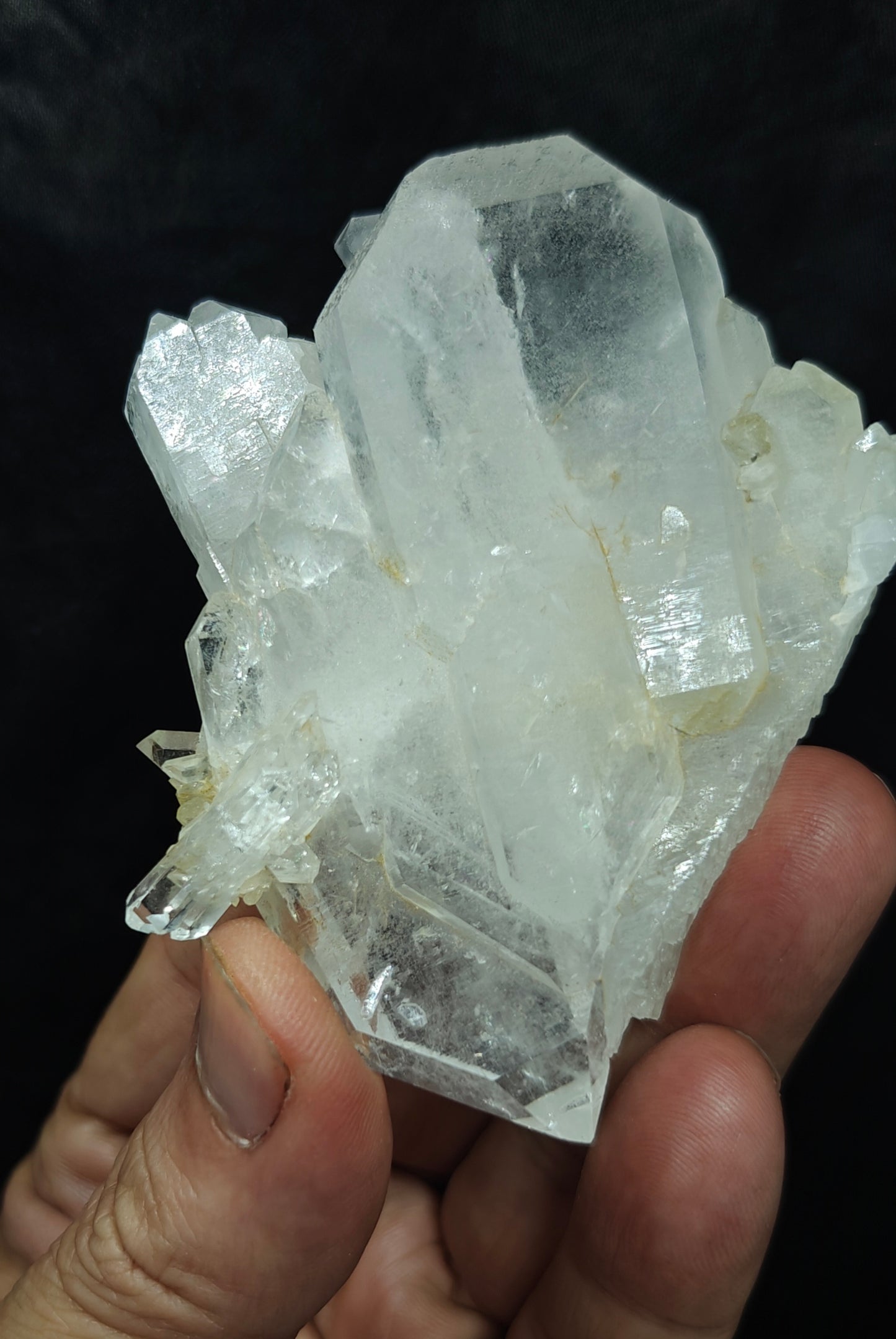 Single beautiful terminated Faden Quartz crystals specimen 152 grams