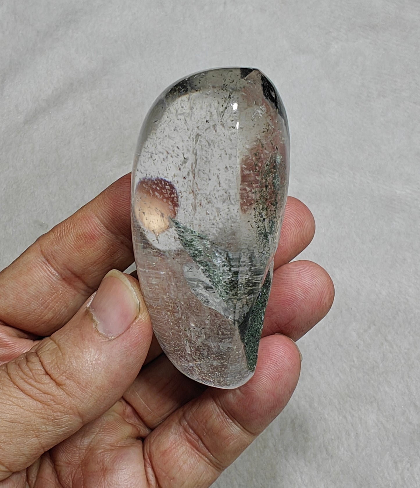 Chlorite included quartz cabochon 775 carats (155 grams)