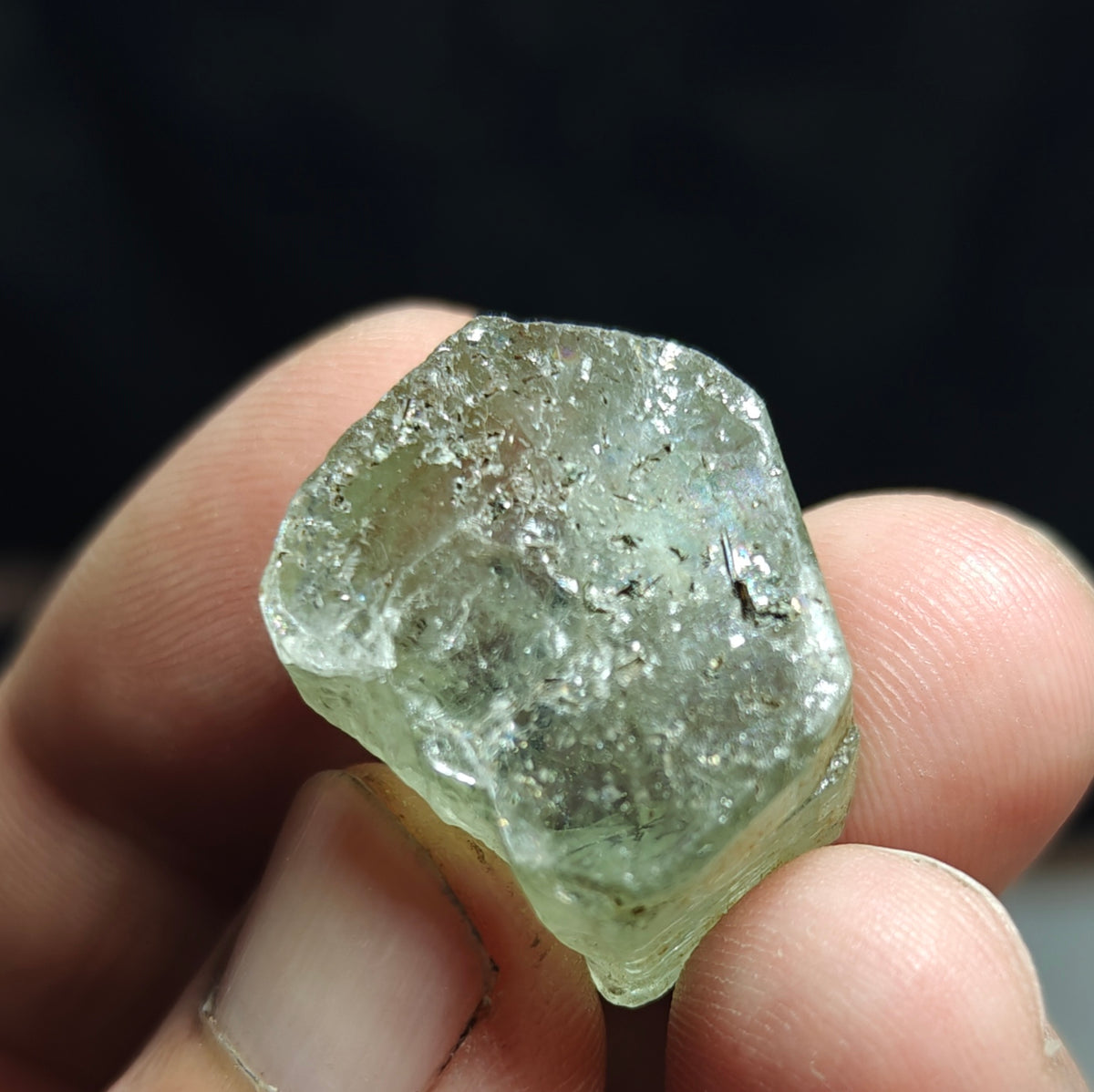 Natural green apatite crystal 13.5 grams