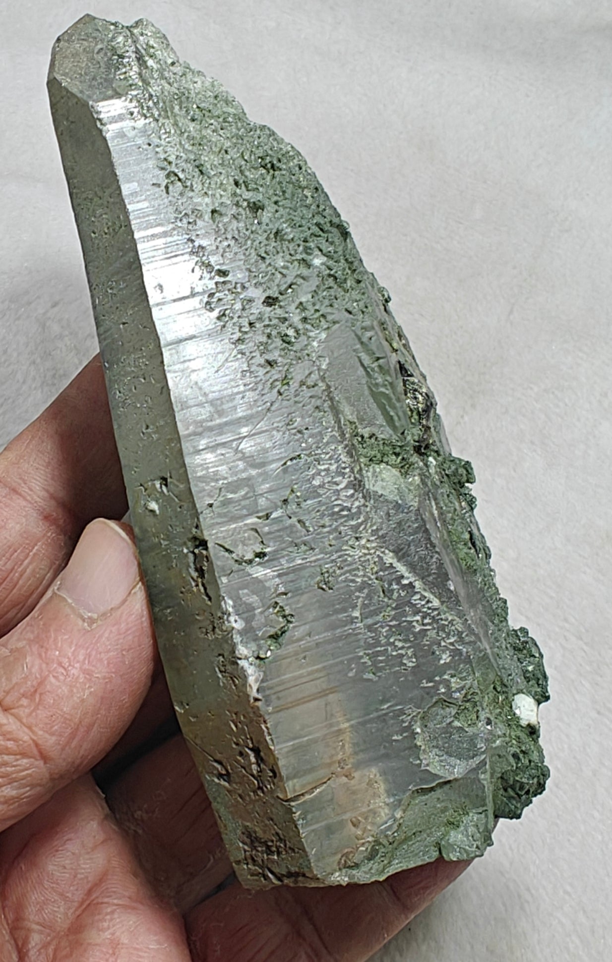 An Aesthetic Natural beautifully terminated Chlorite Quartz crystal 428 grams