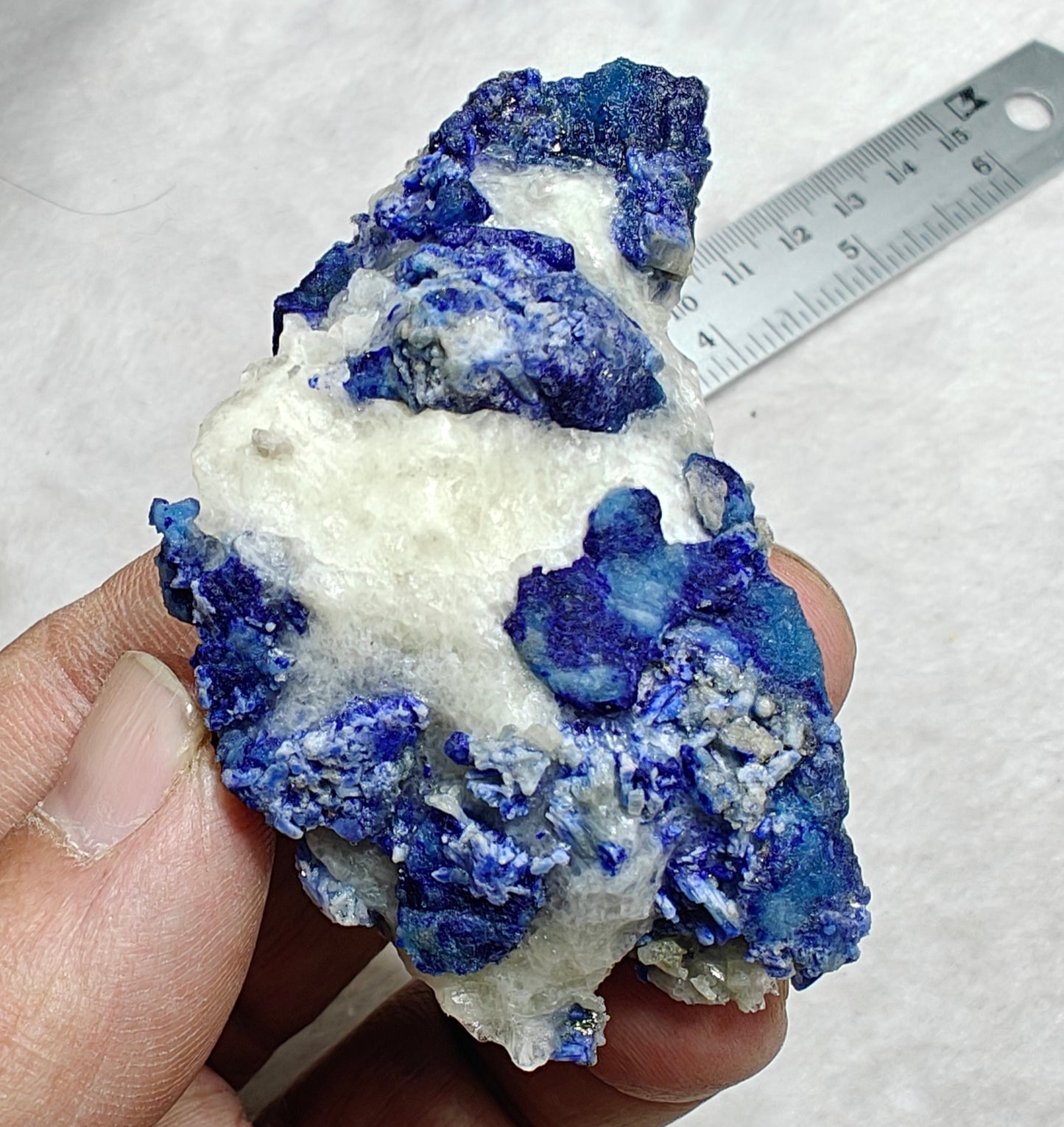 Afghanite/Lazurite on matrix with Calcite 55 grams