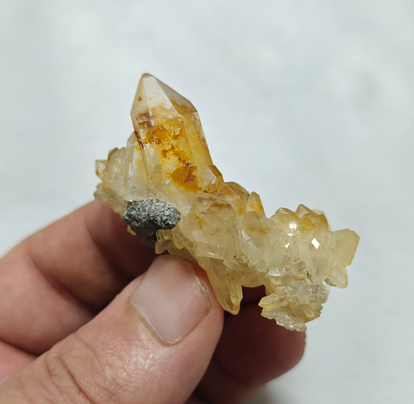 Natural iron included yellow faden quartz 26 grams