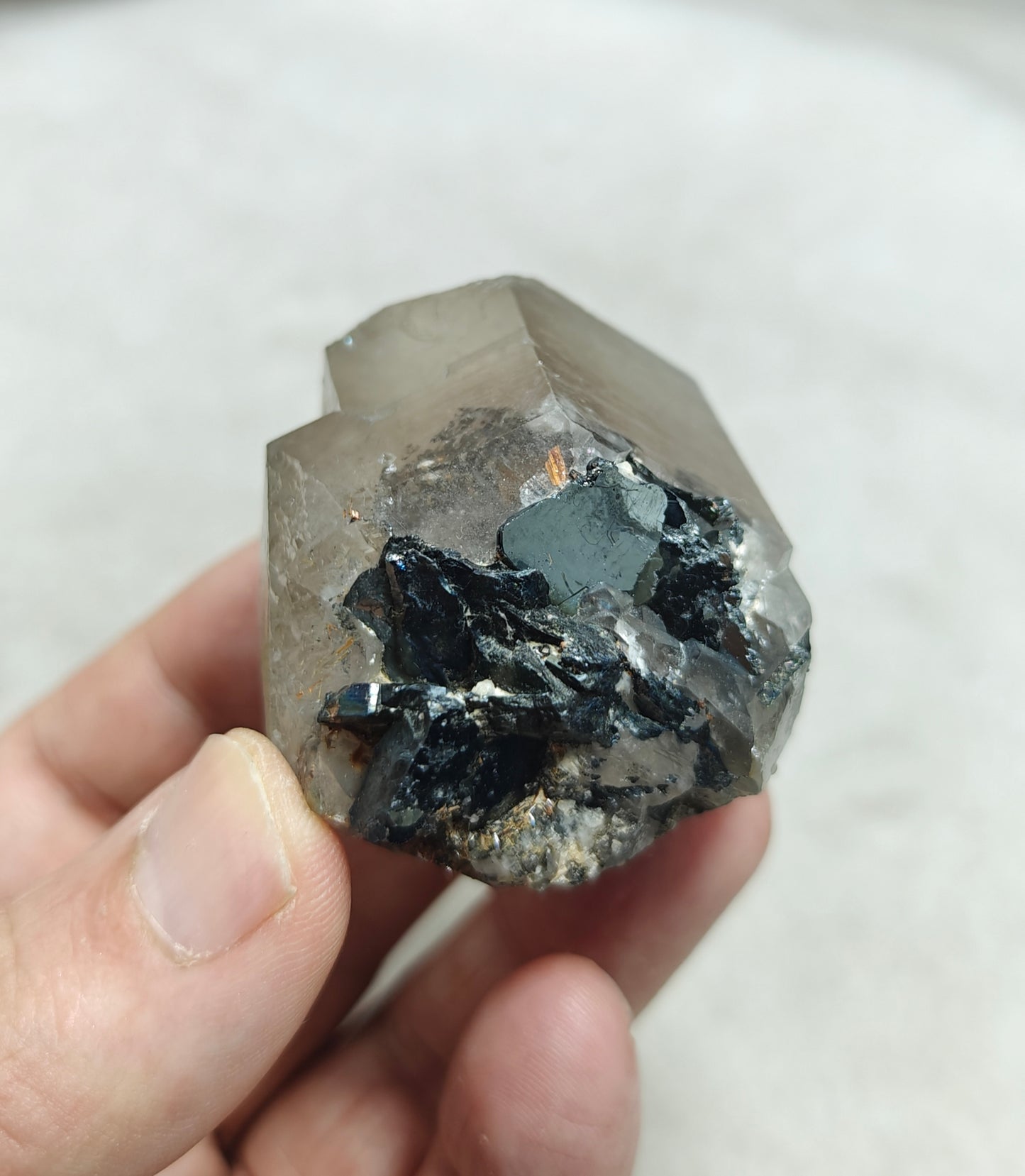 Quartz Crystal with associated hematite 128 grams