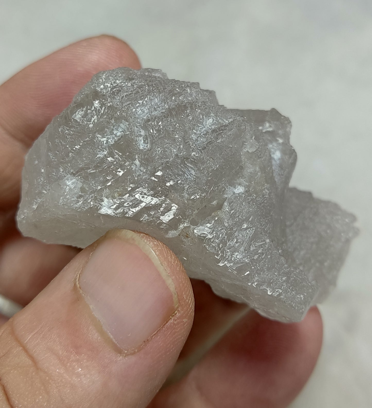 Natural fully etched smoky quartz 90 grams