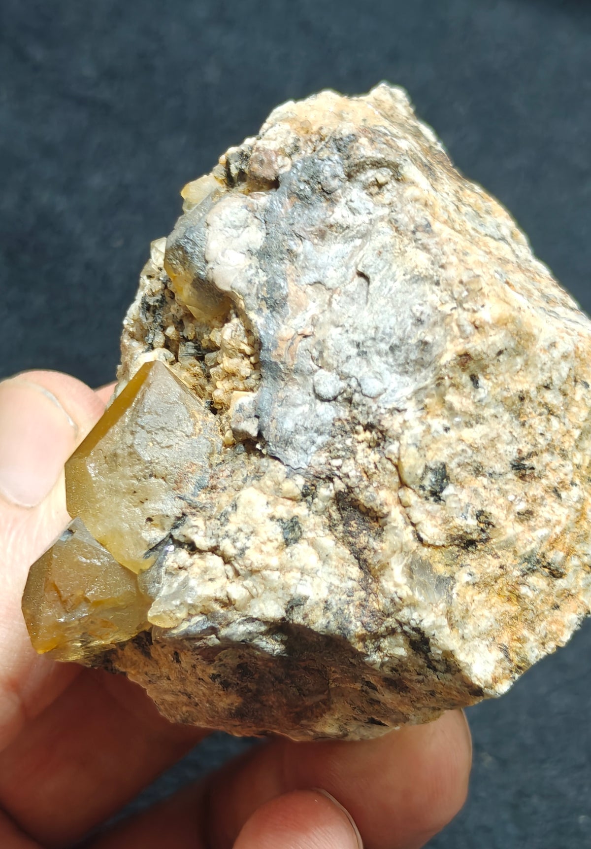 Astrophyllite Quartz Crystals cluster with aegirine  144 grams