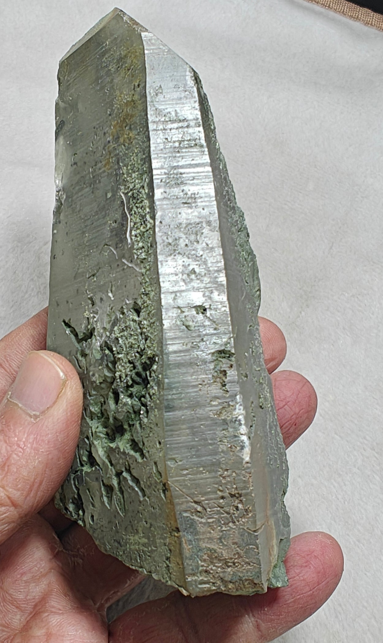 An Aesthetic Natural beautifully terminated Chlorite Quartz crystal 428 grams