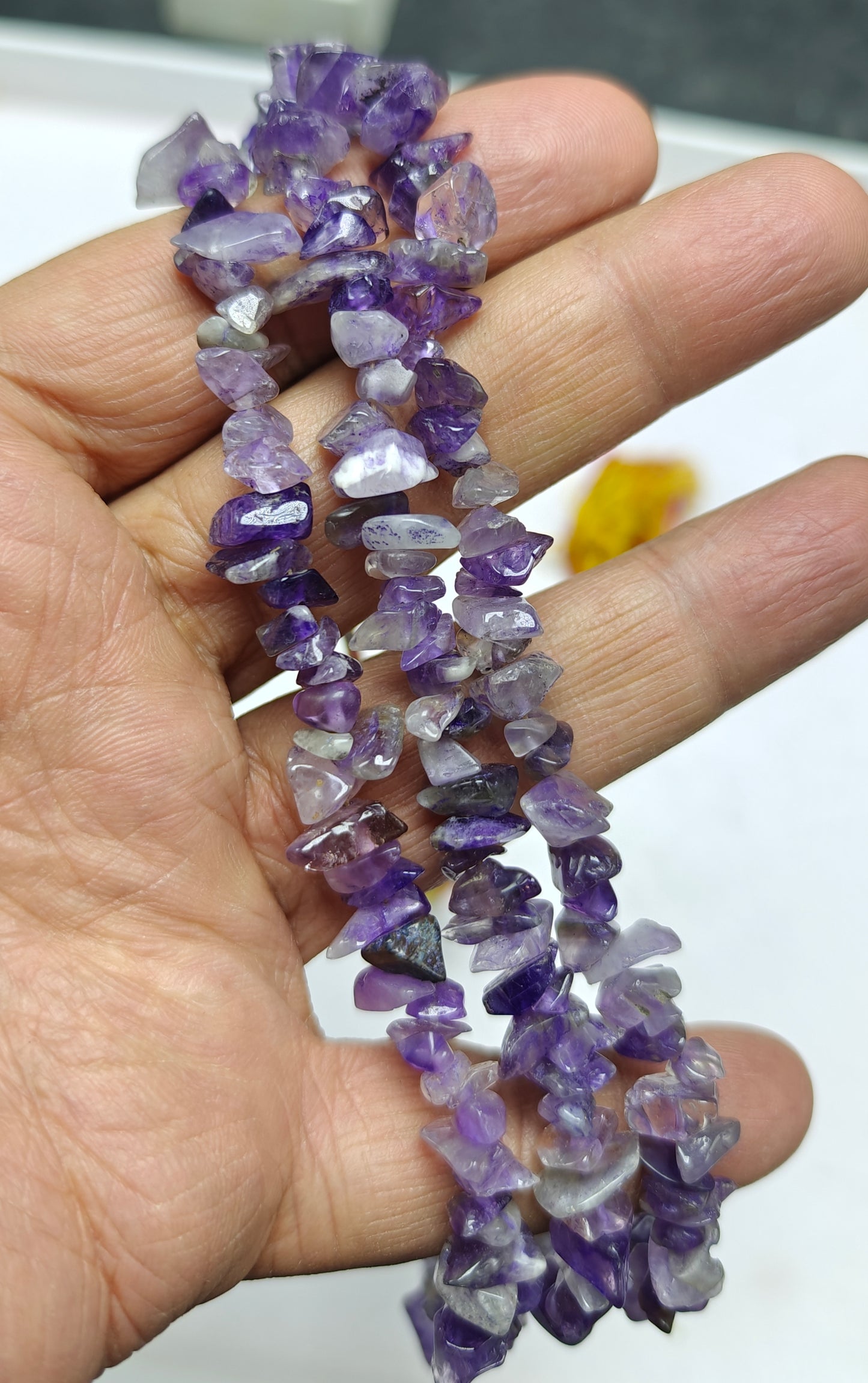 Natural amethyst strand