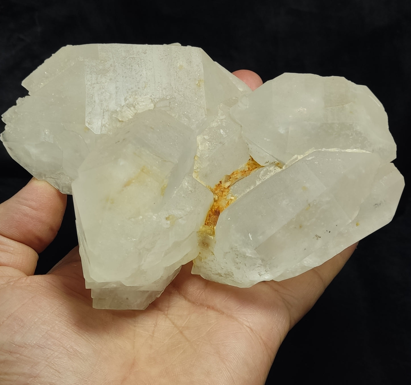 Natural Gwindel Quartz Cluster 950 grams