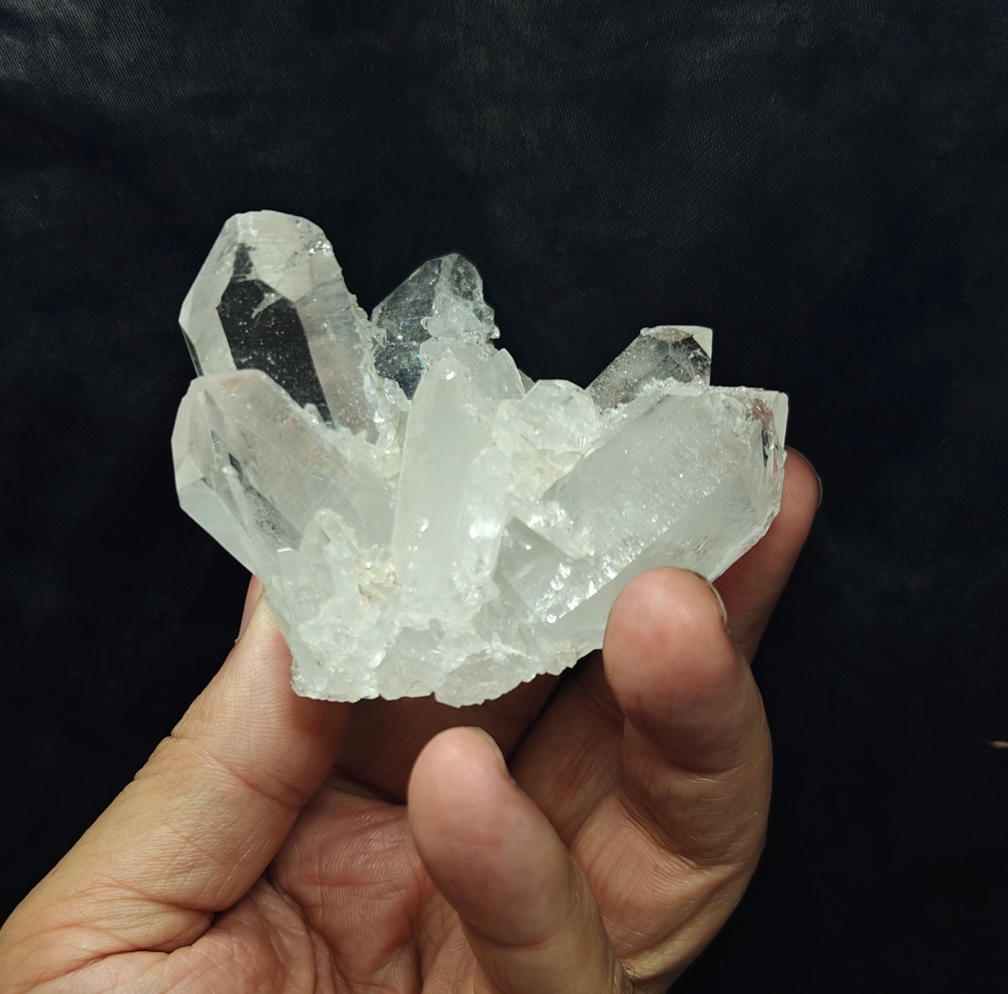 An amazing specimen of clear terminated quartz Crystals 193 grams