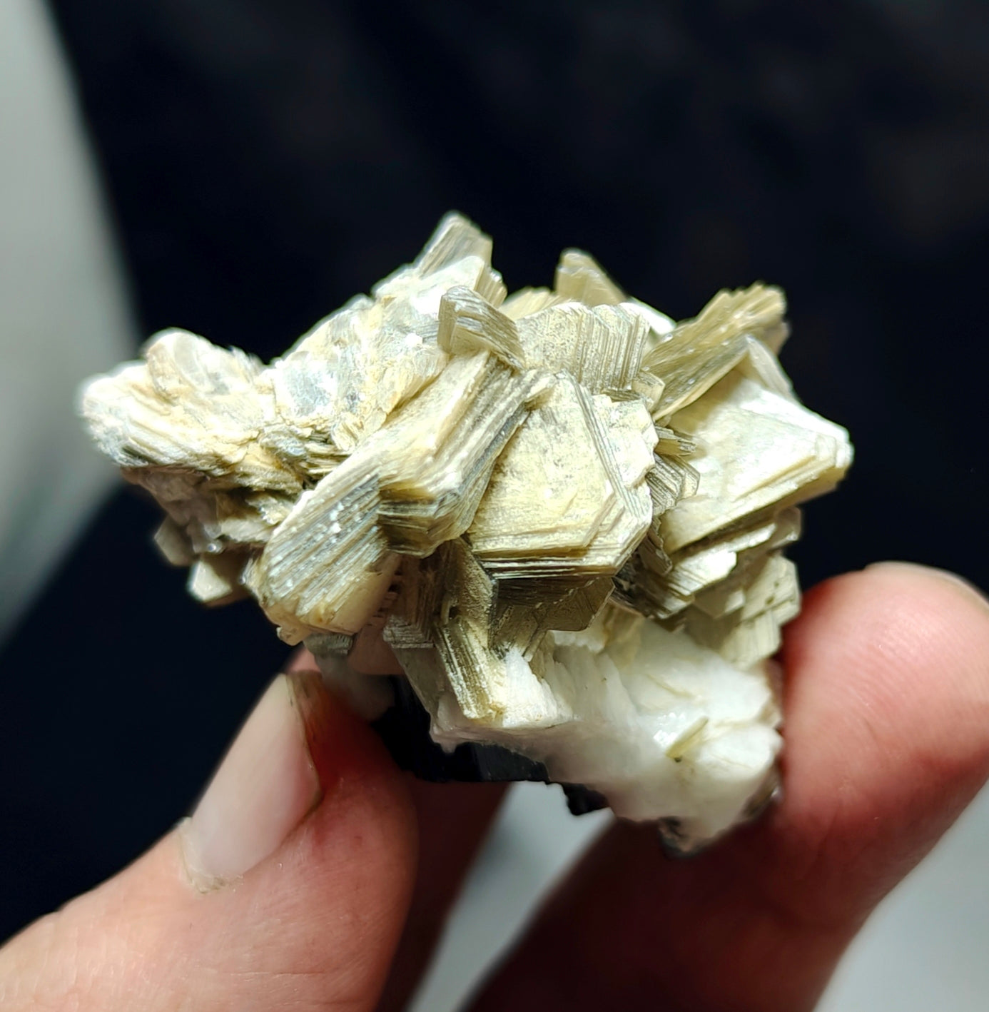 An Aesthetic Natural specimen of combination of Albite, Schorl, and Muscovite 54 grams