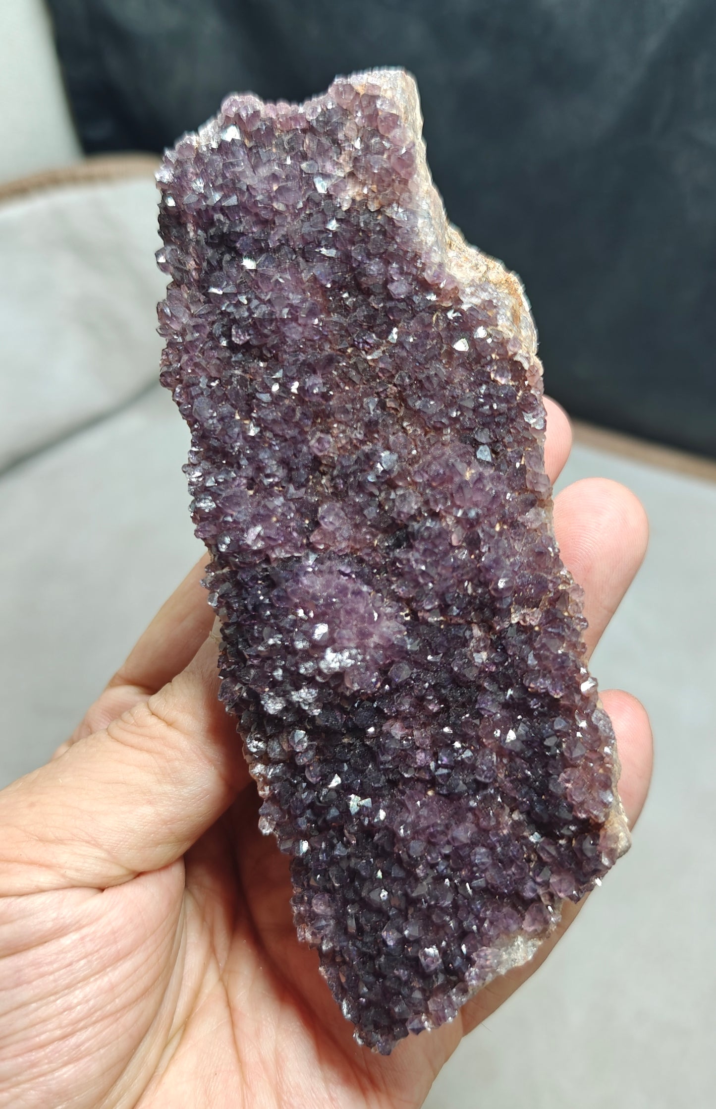 Natural Drusy Amethyst crystals Cluster 395 grams