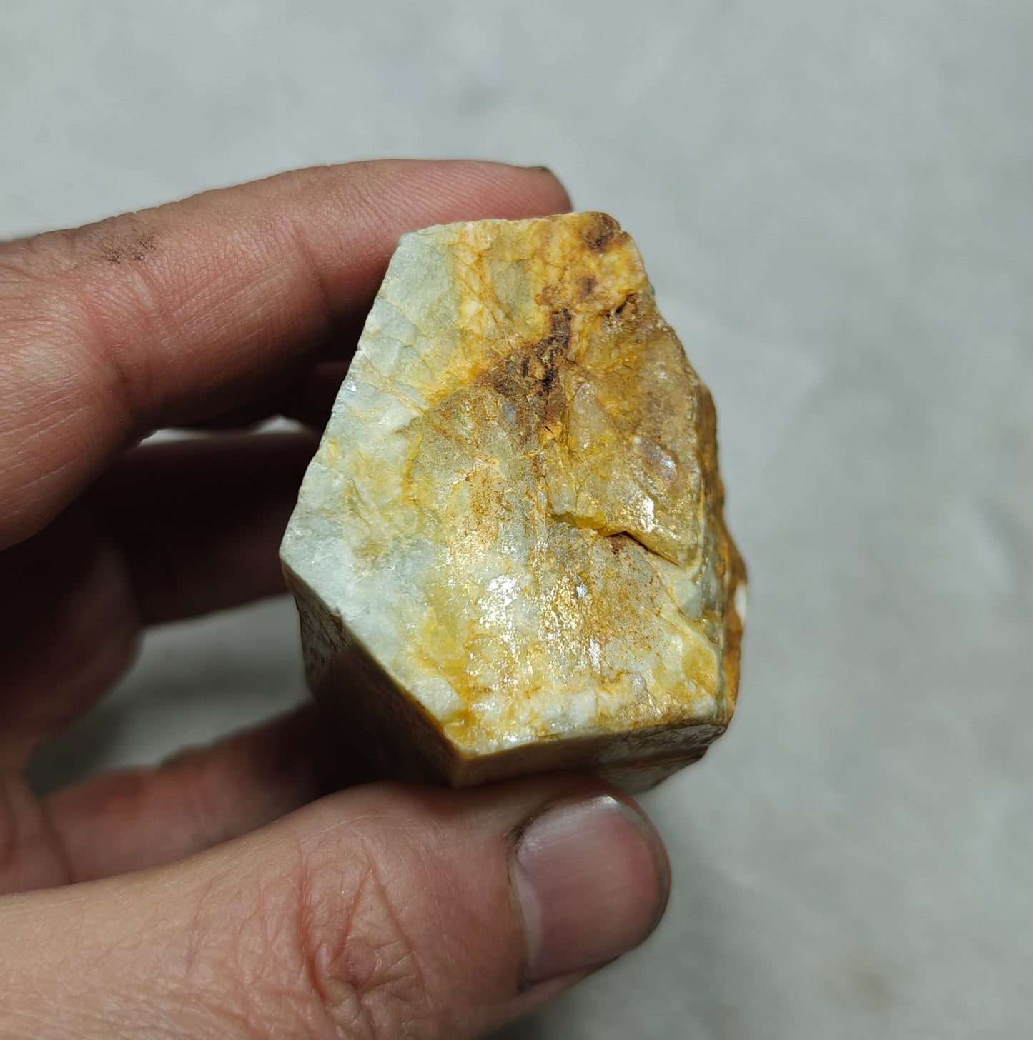 An Aesthetic large opaque Beryl Aquamarine Crystal 168 grams