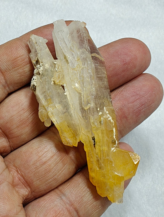 Natural iron included yellow faden quartz 27 grams