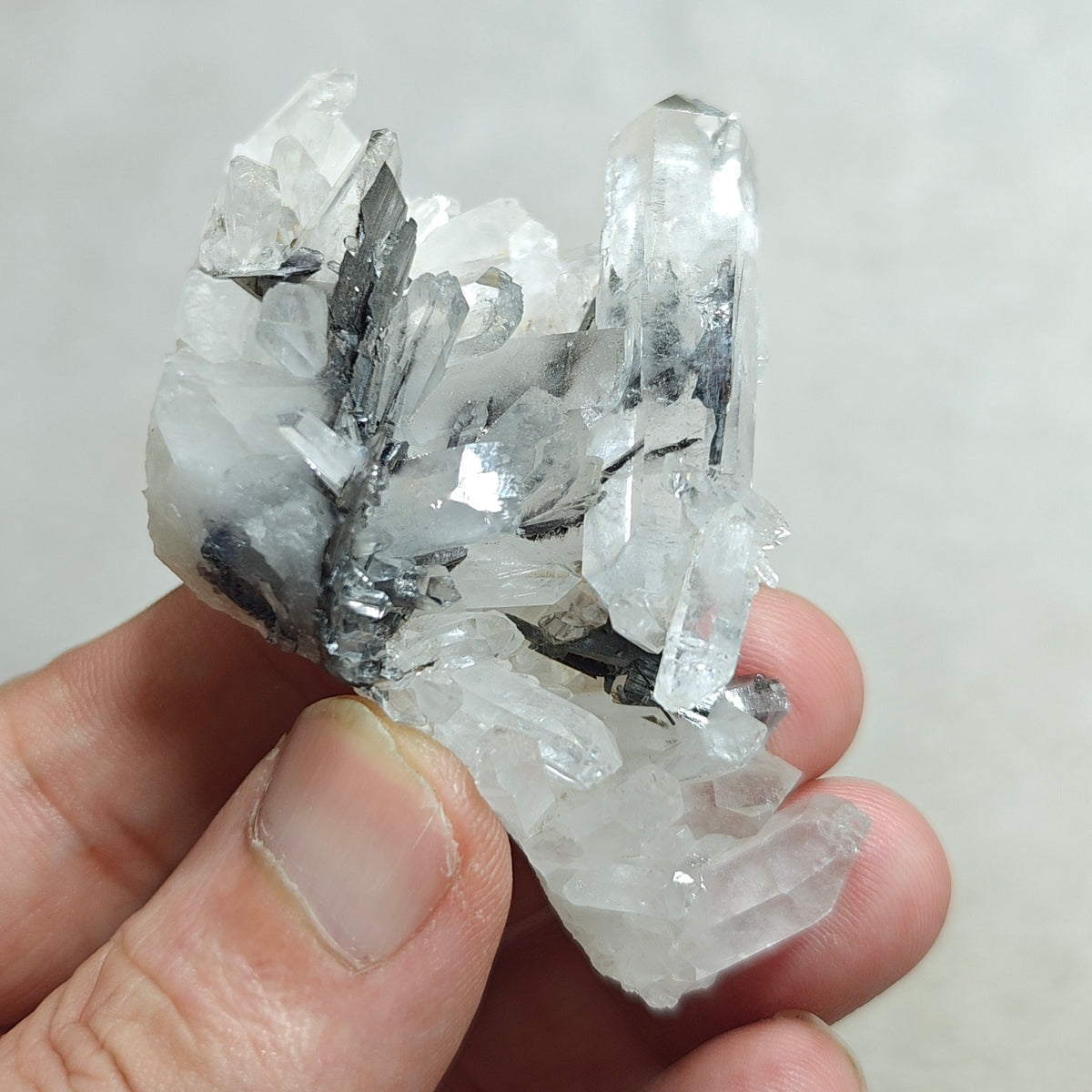 Natural brookite quartz cluster 62 grams