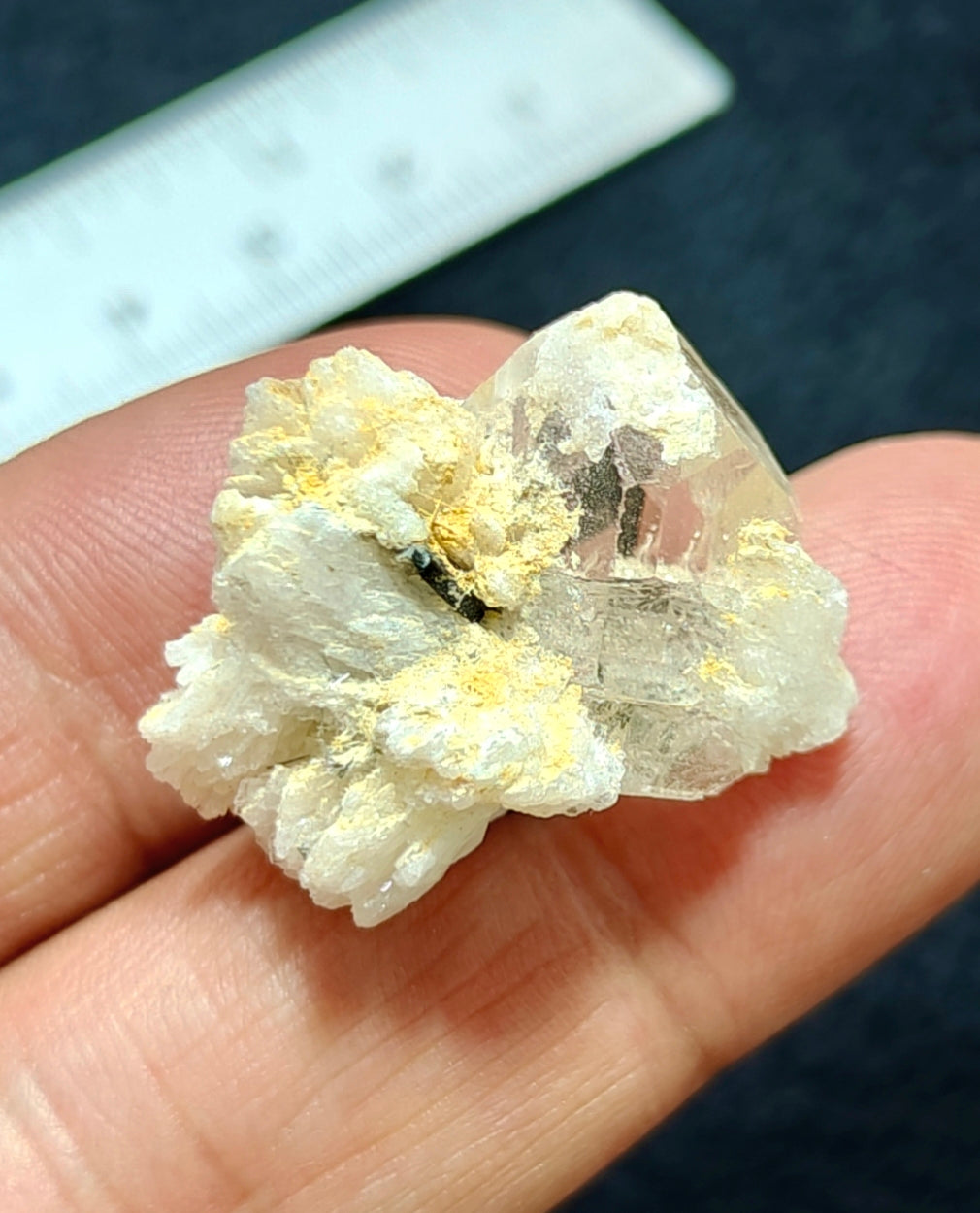 Small Natural terminated topaz crystal on matrix 10 grams