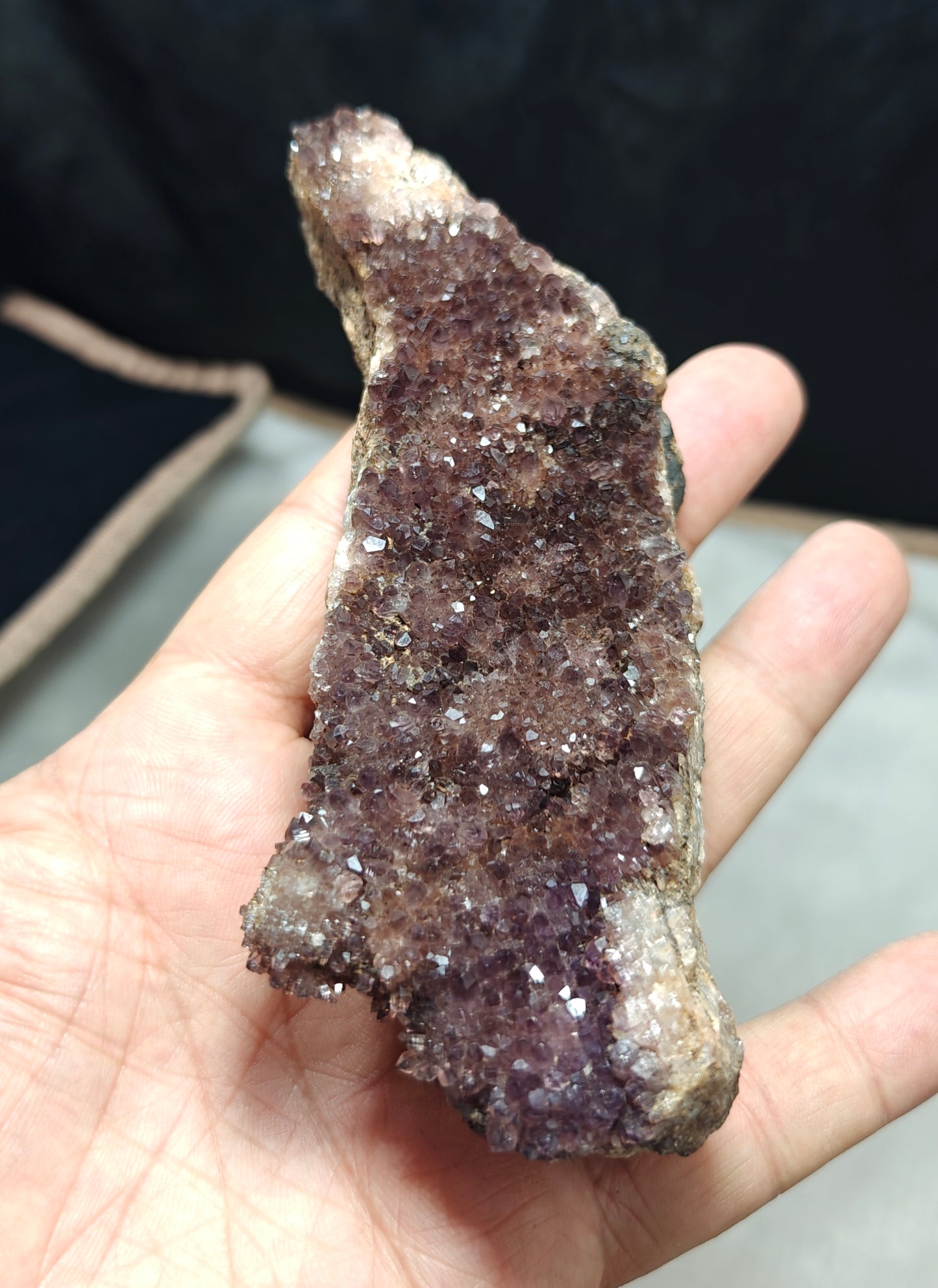 Natural Drusy Amethyst Cluster 258 grams