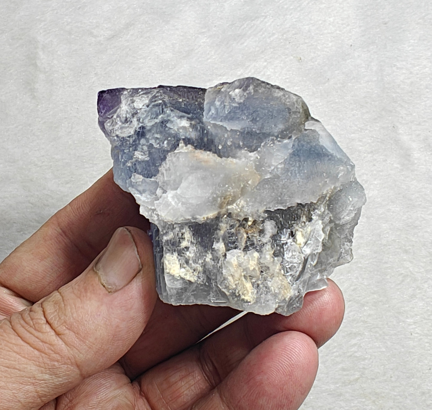 Natural Purple Fluorite with blueish zoning 190 grams
