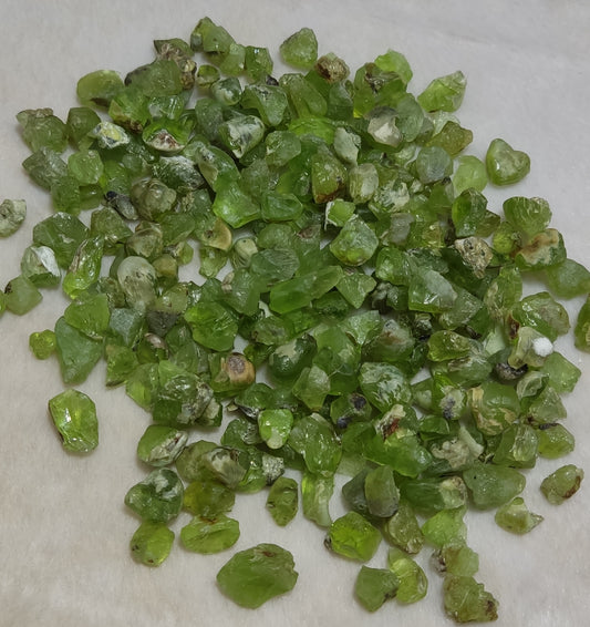 Natural rough peridot 100 grams