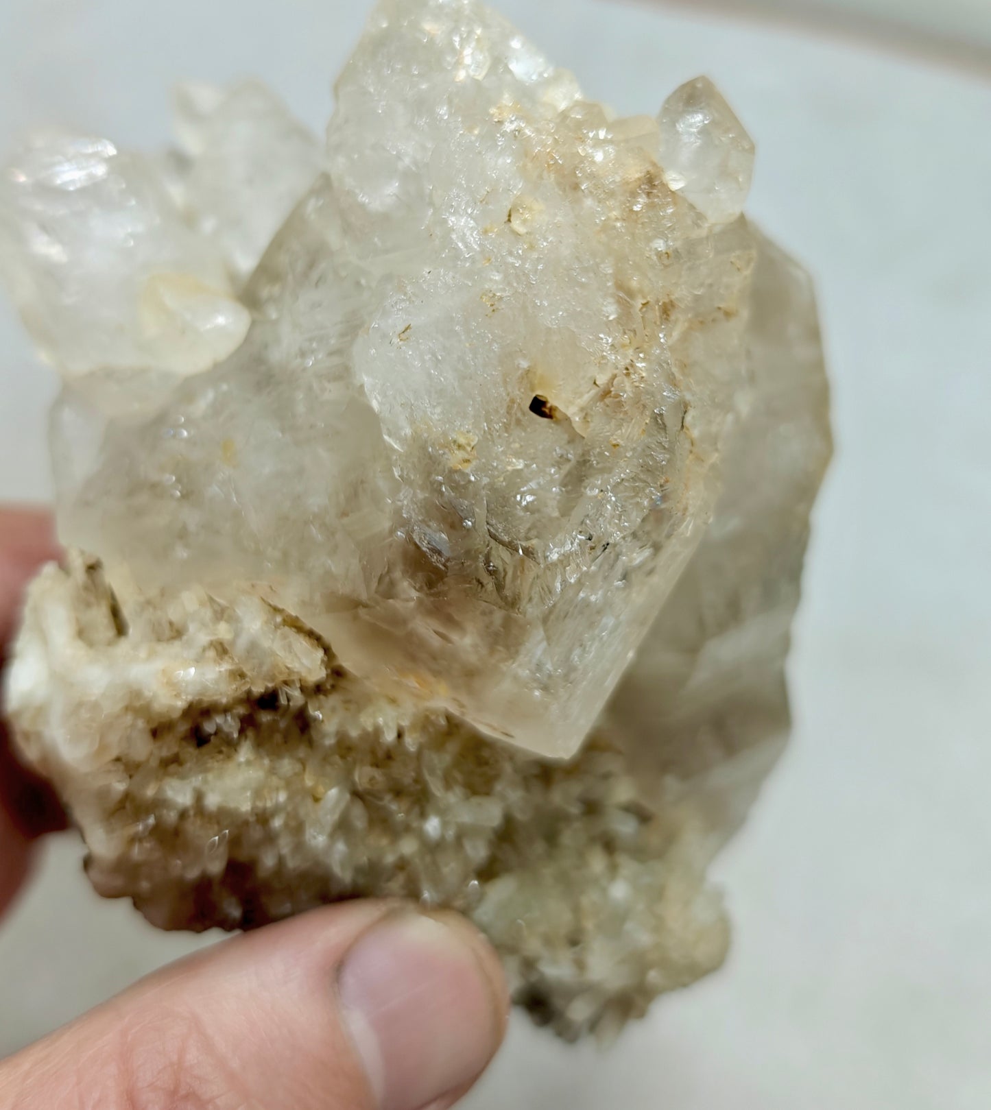Beautiful specimen of DT fenster Quartz Crystal on matrix 508 grams