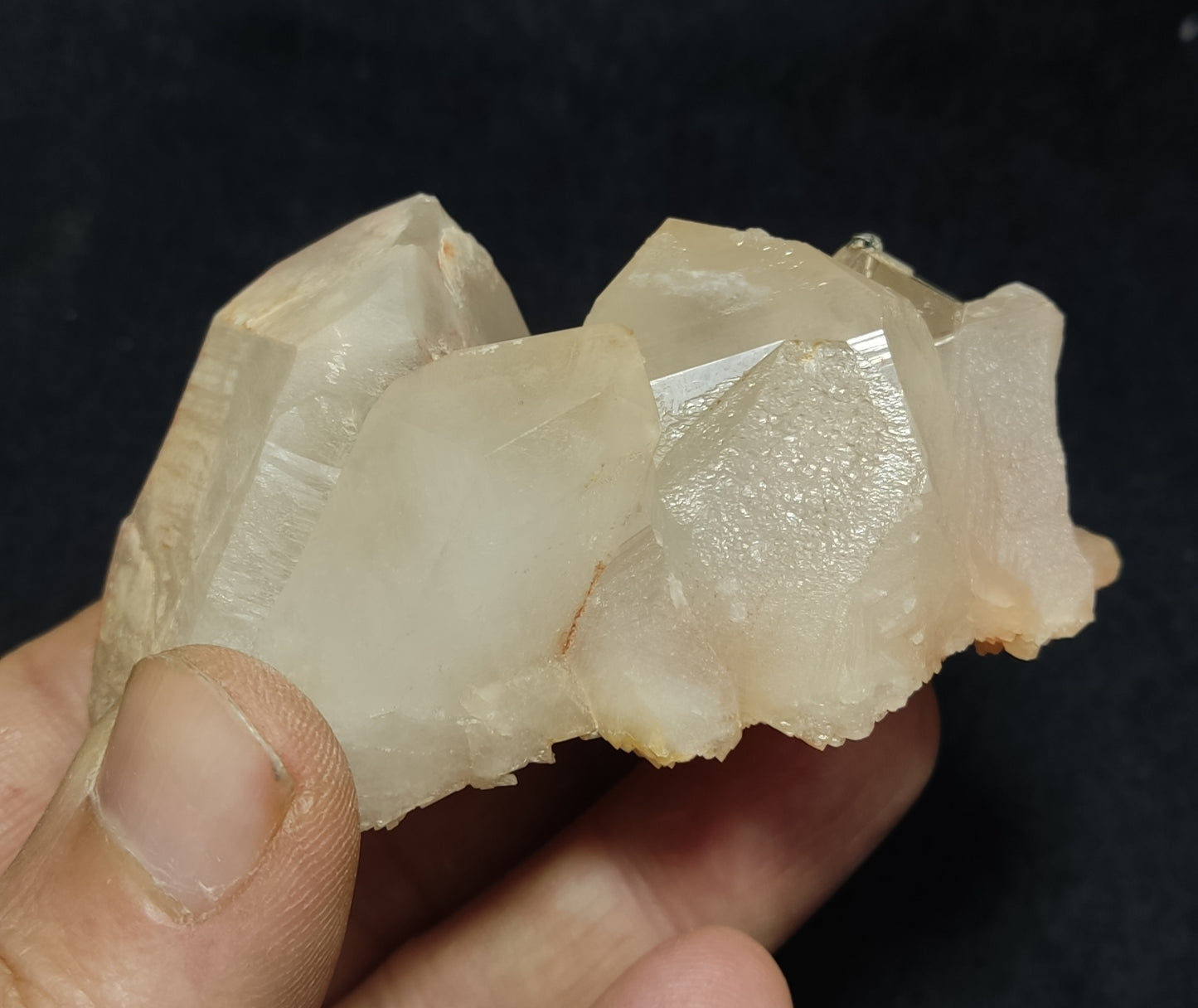 Amphibole included quartz cluster 154 grams