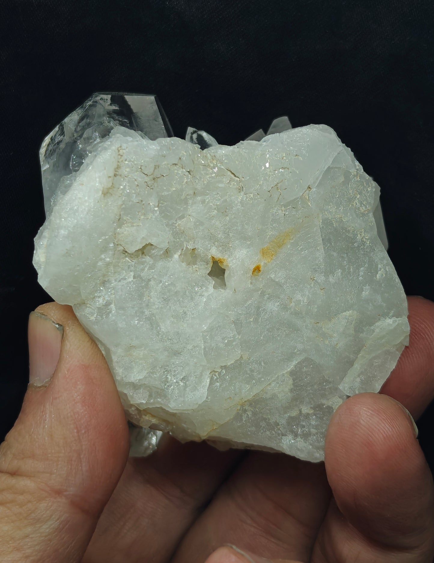 An amazing specimen of terminated Quartz Crystals cluster 187 grams