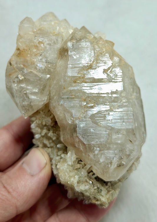 Beautiful specimen of DT fenster Quartz Crystal on matrix 508 grams