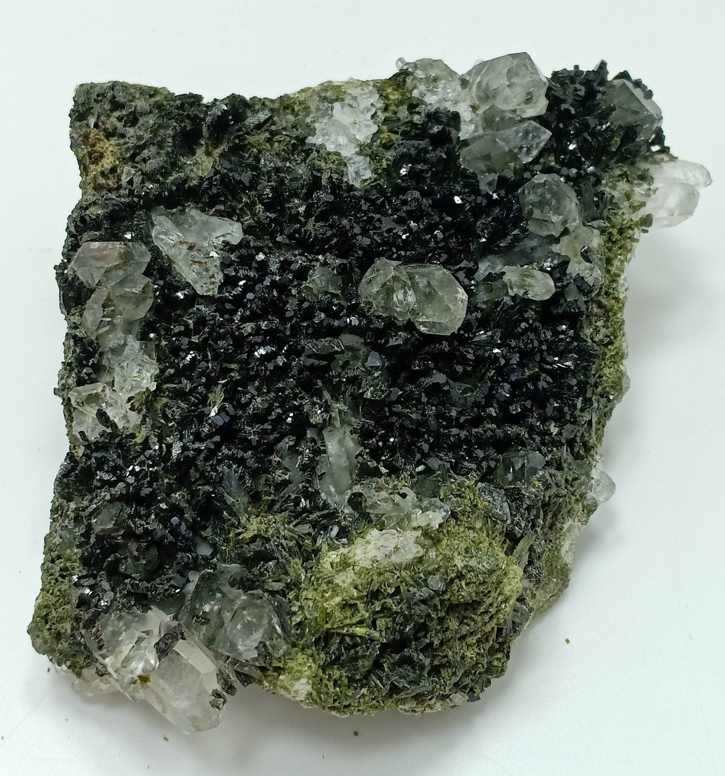 Natural double sided quartz and Epidote specimen 194 grams