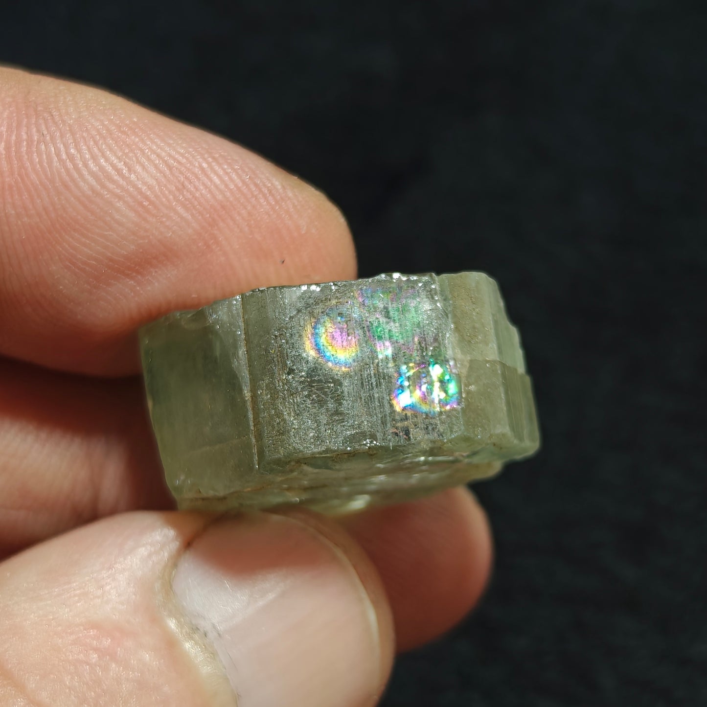 Natural green apatite crystal 14 grams