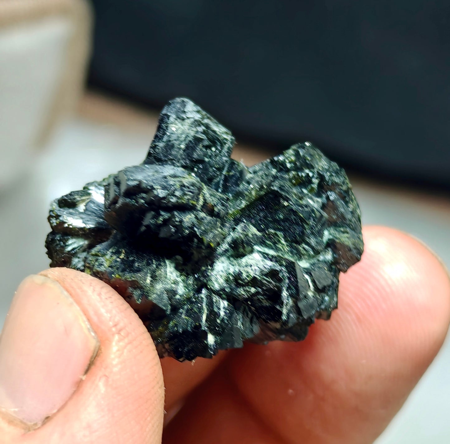 Bowtie Epidote spray cluster 23 grams