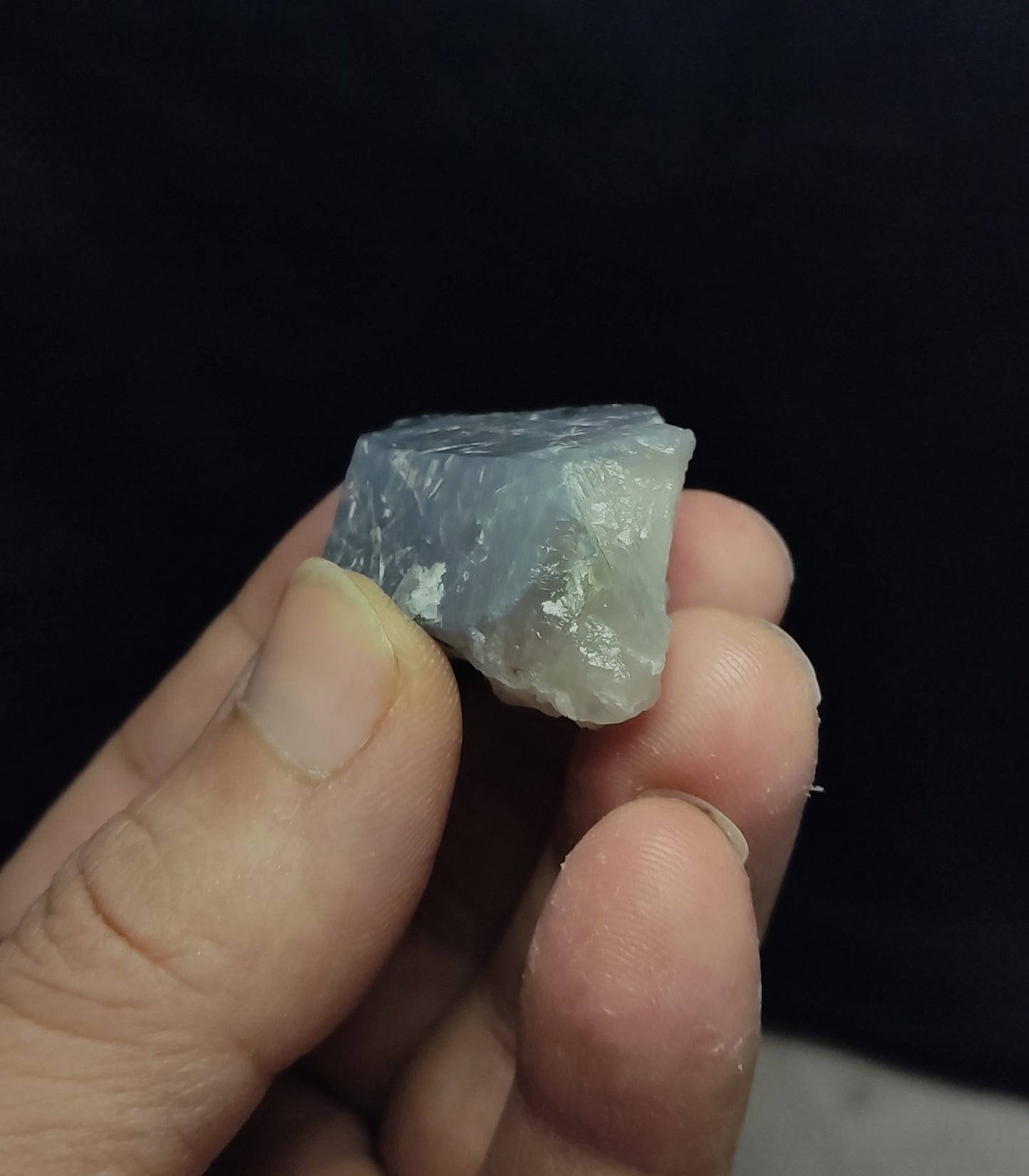 Natural Terminated Indicolite Blue Quartz Smoky Crystal 29 grams