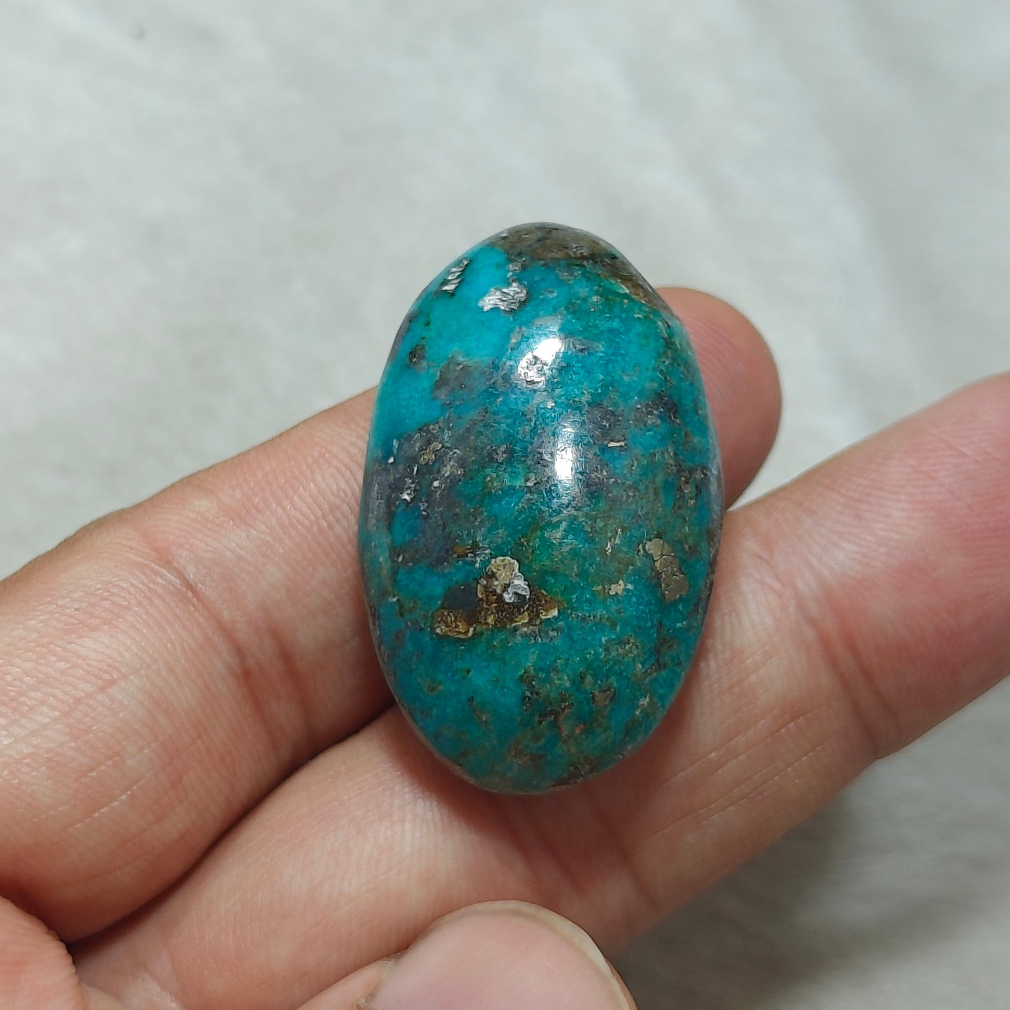 Turquoise Cabochon with Pyrite 17.5 grams