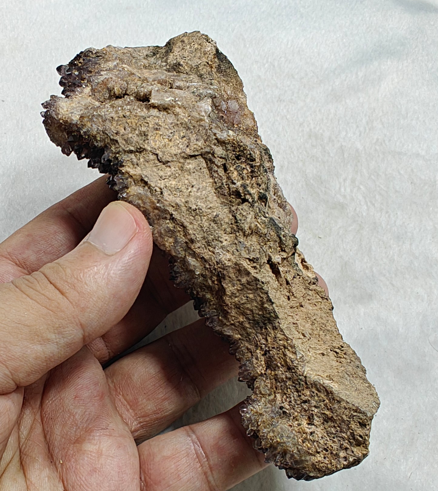 Single beautiful Drusy Amethyst crystals Cluster with beautiful purple color 258 grams