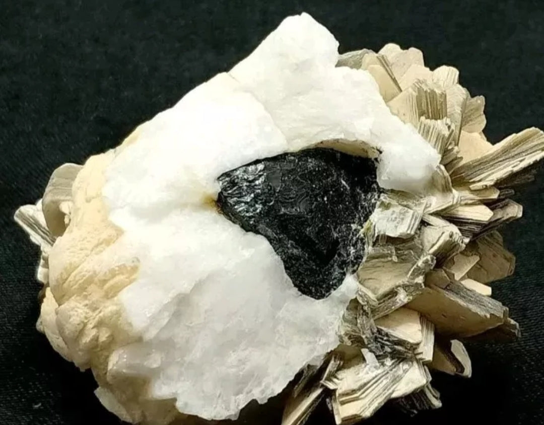 Natural specimen of combination of Albite, Schorl, and Muscovite 137 grams